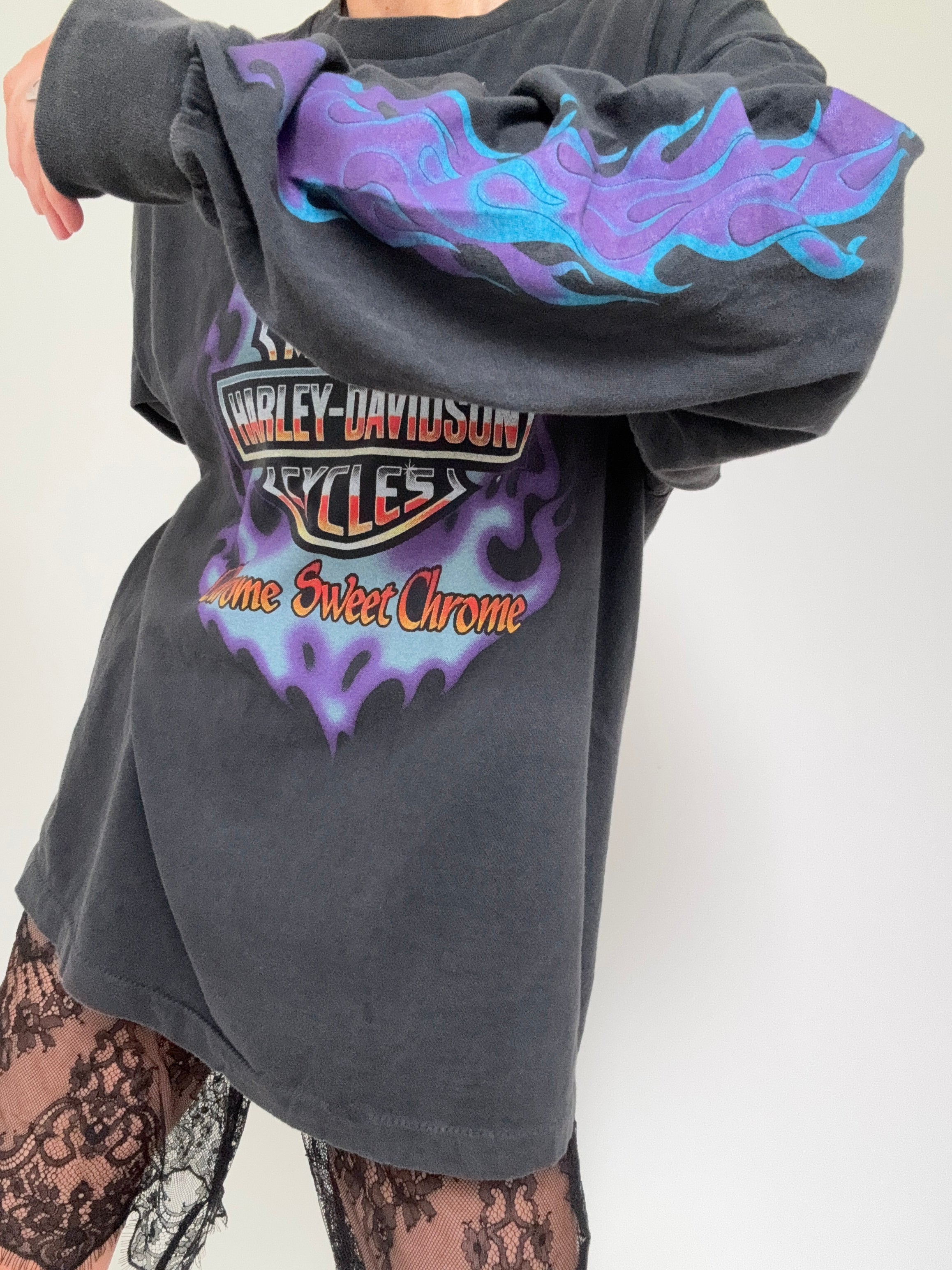 Future Nomads Tops Chrome Harley Davidson Vintage style Tee