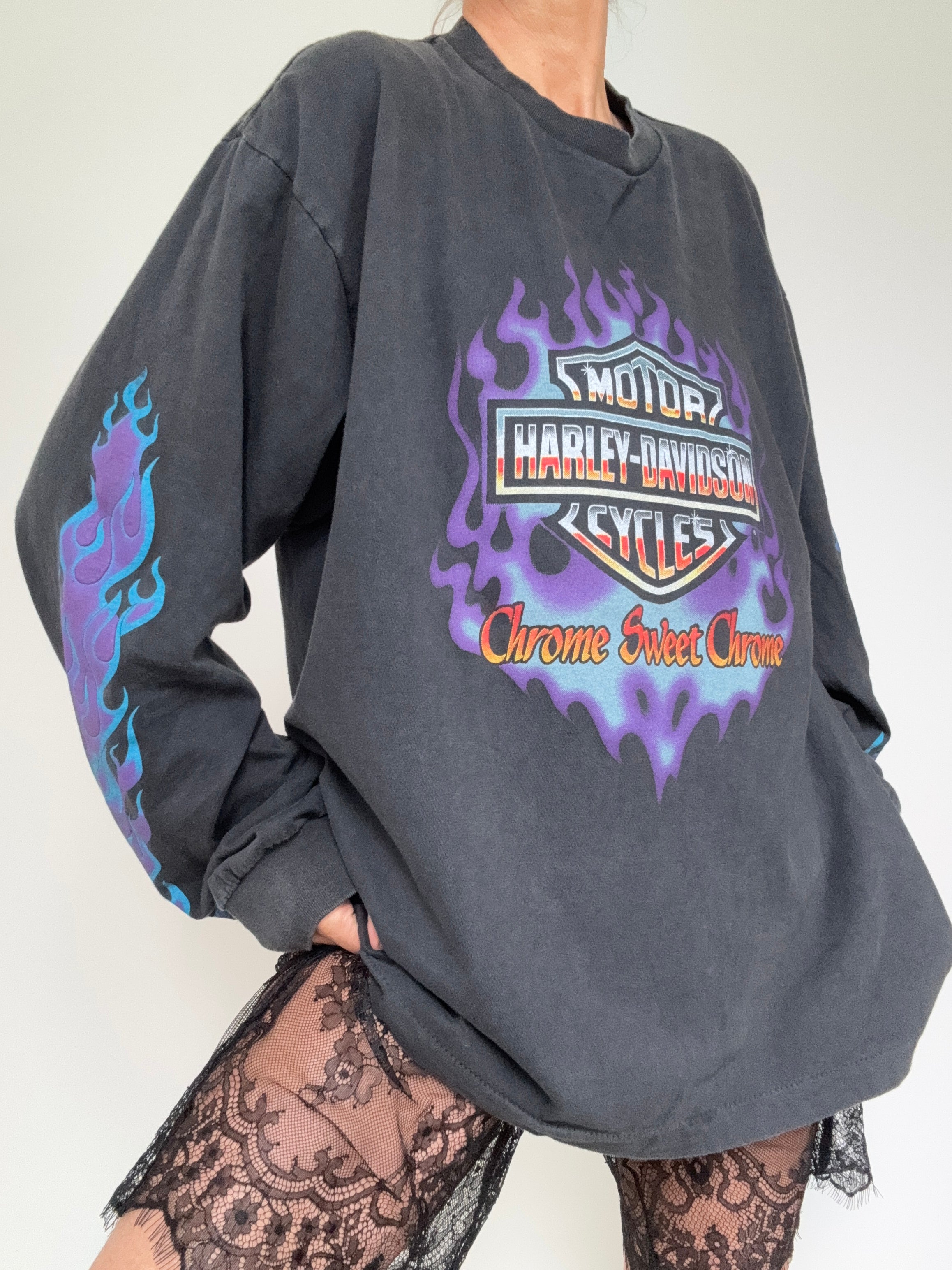 Future Nomads Tops Chrome Harley Davidson Vintage style Tee