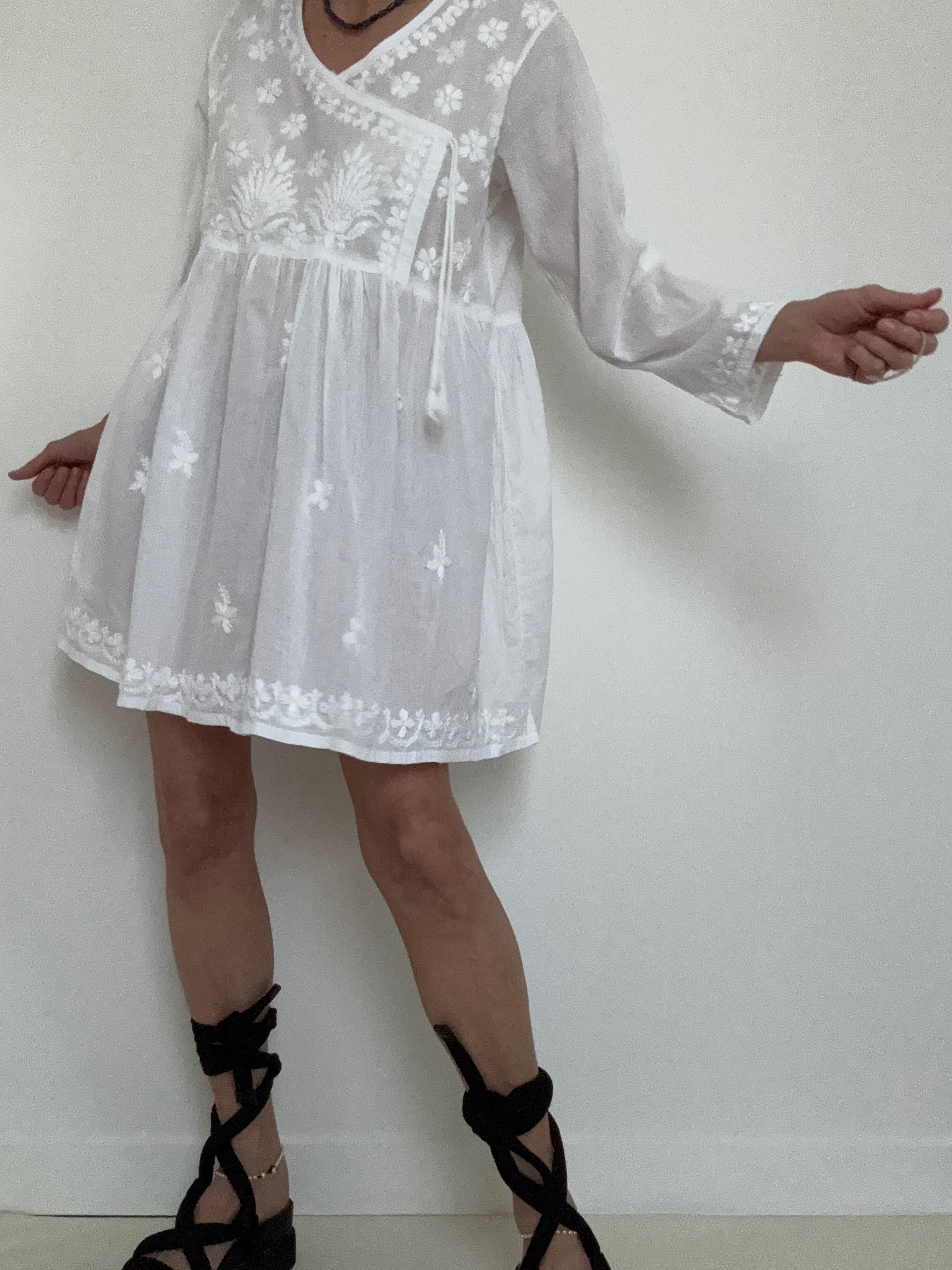 Future Nomads Tops Crossover Tunic Mini Dress