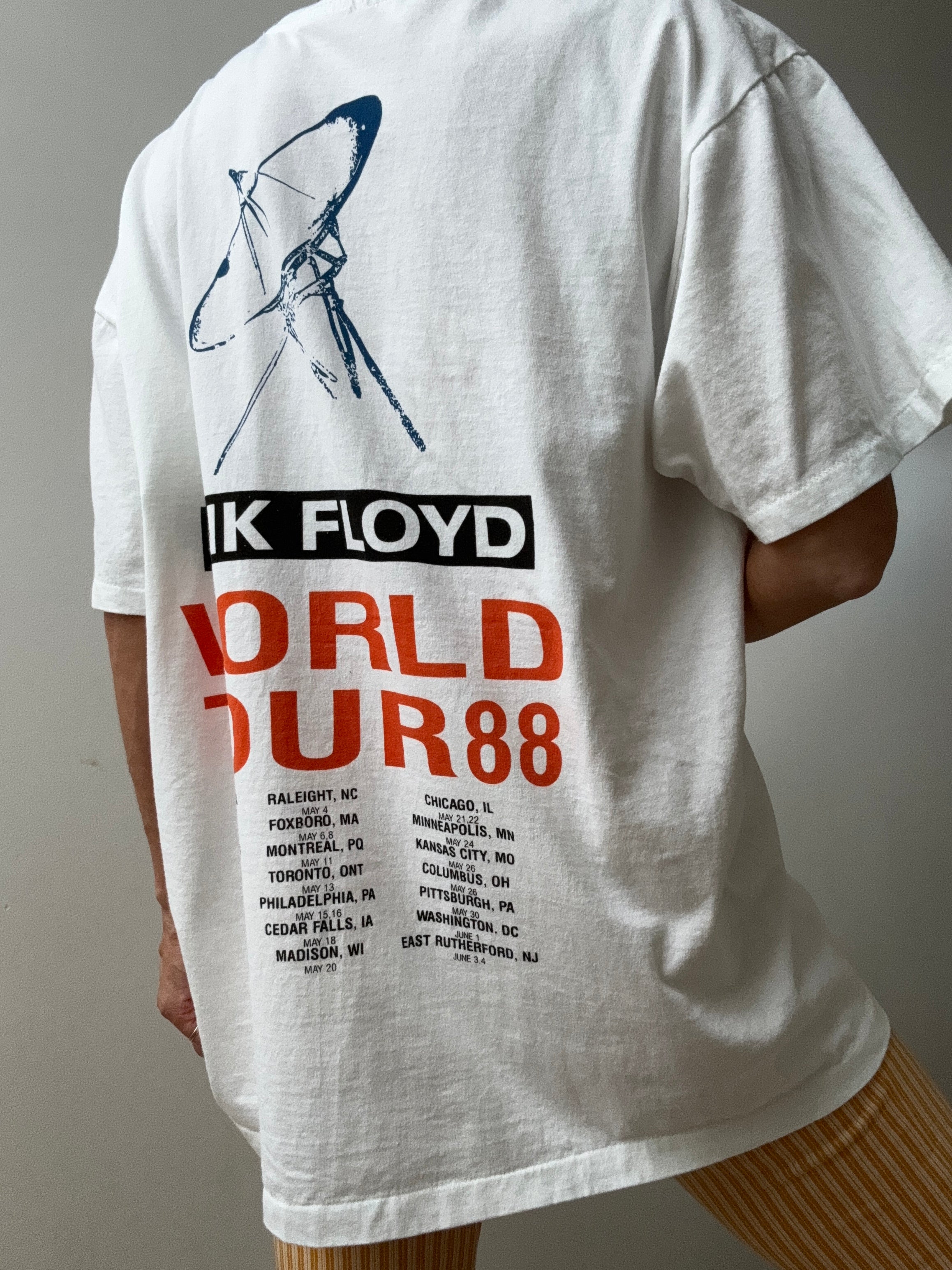 Future Nomads Tops Vintage Style Tee Pink Floyd White