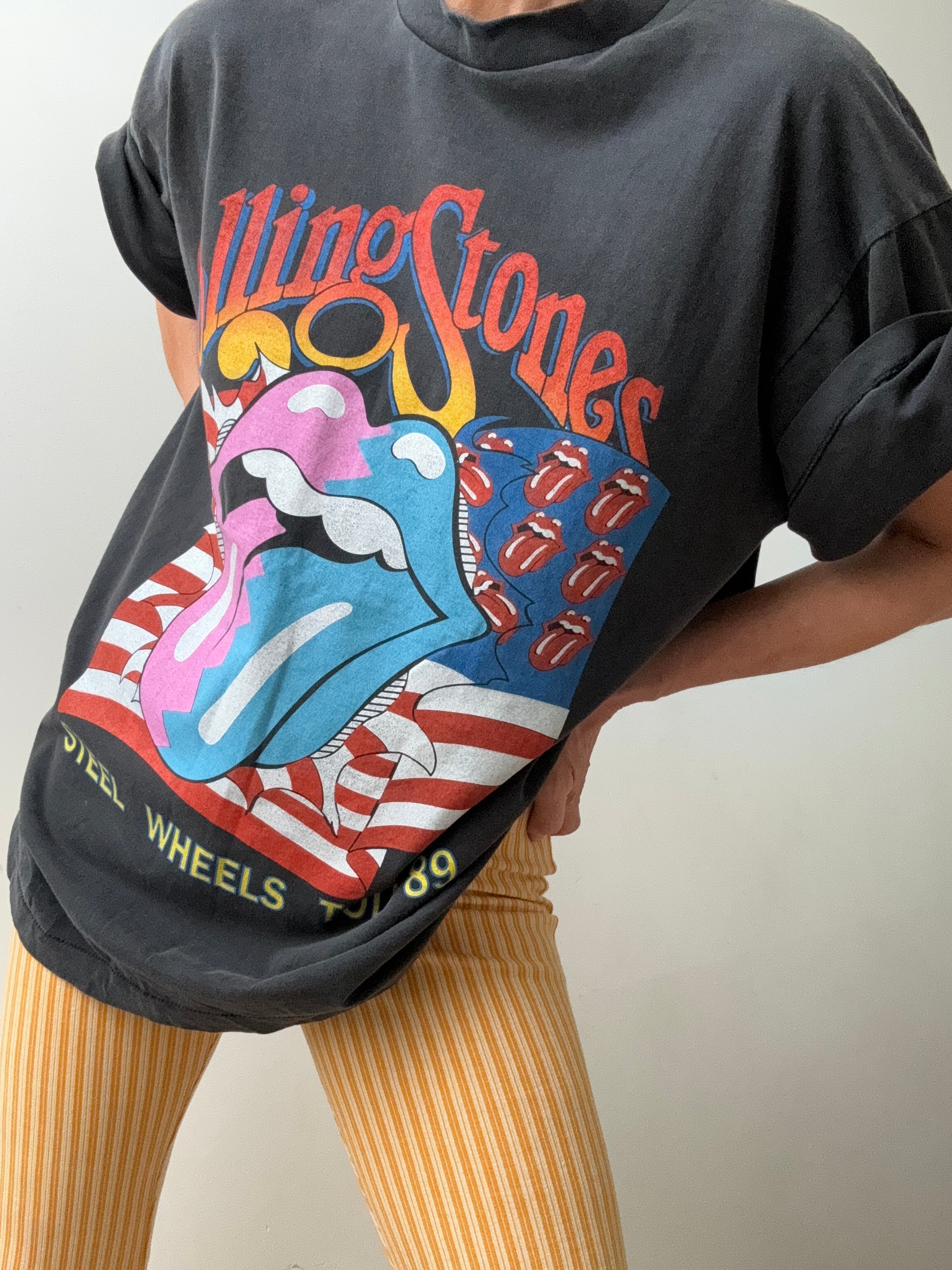 Future Nomads Tops Vintage Style Tee Rolling Stones