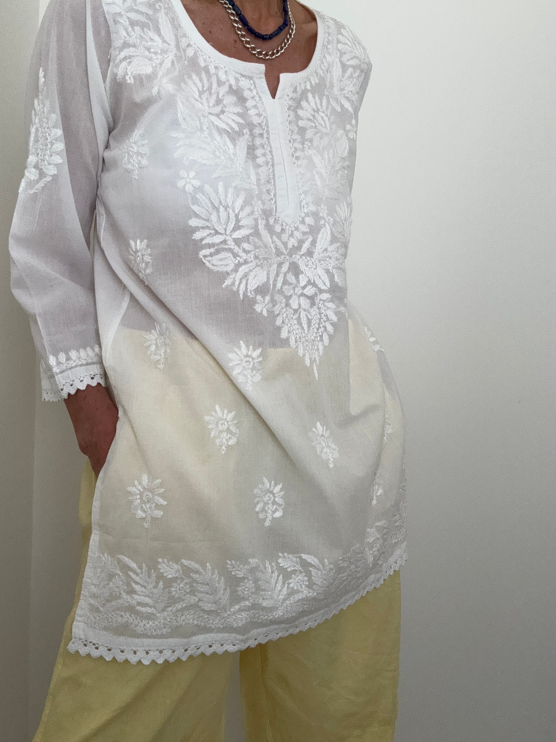 Future Nomads Tops Voile Cotton Kurta Top