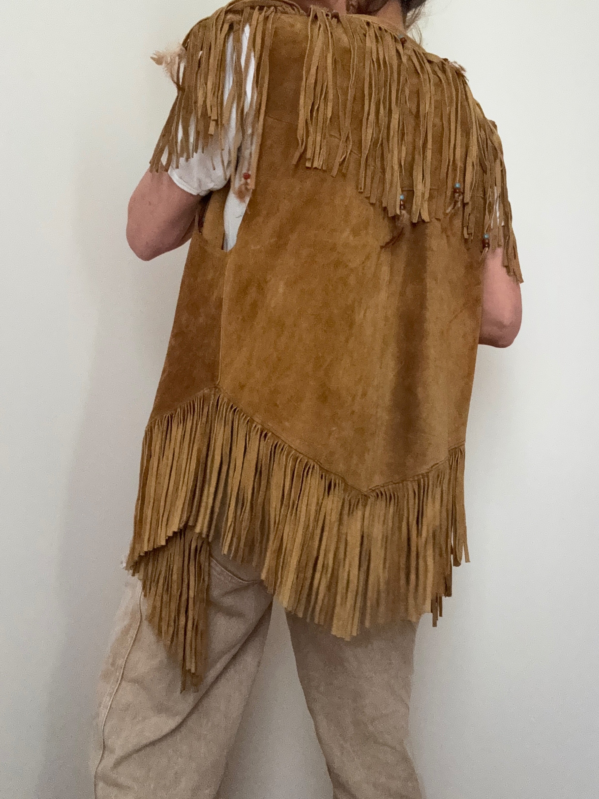 Tabinos Suede Tassel Vest | Vests