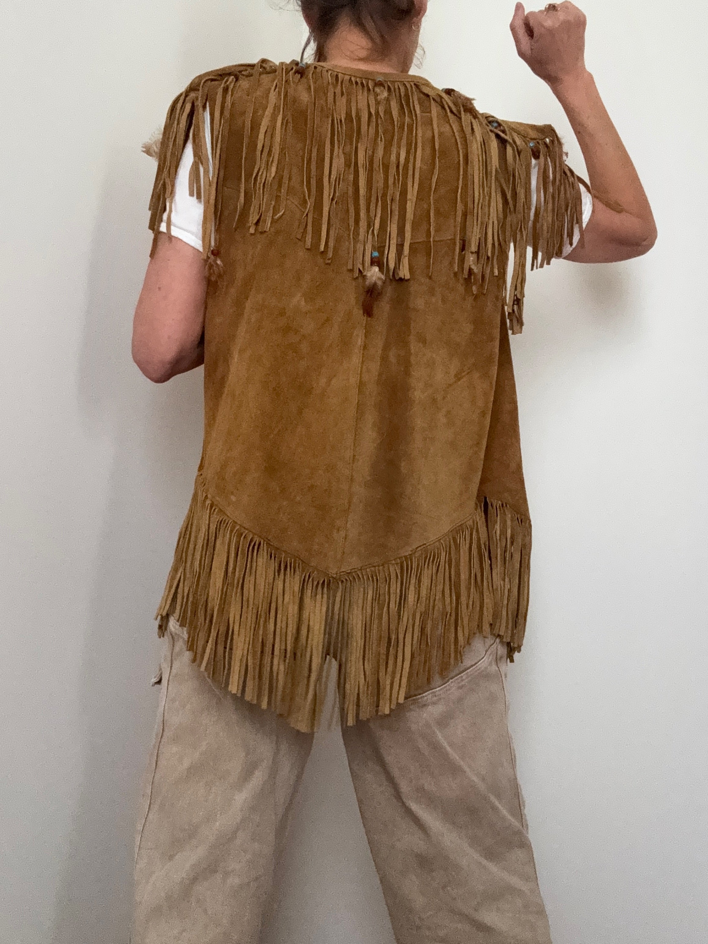 Tabinos Suede Tassel Vest | Vests