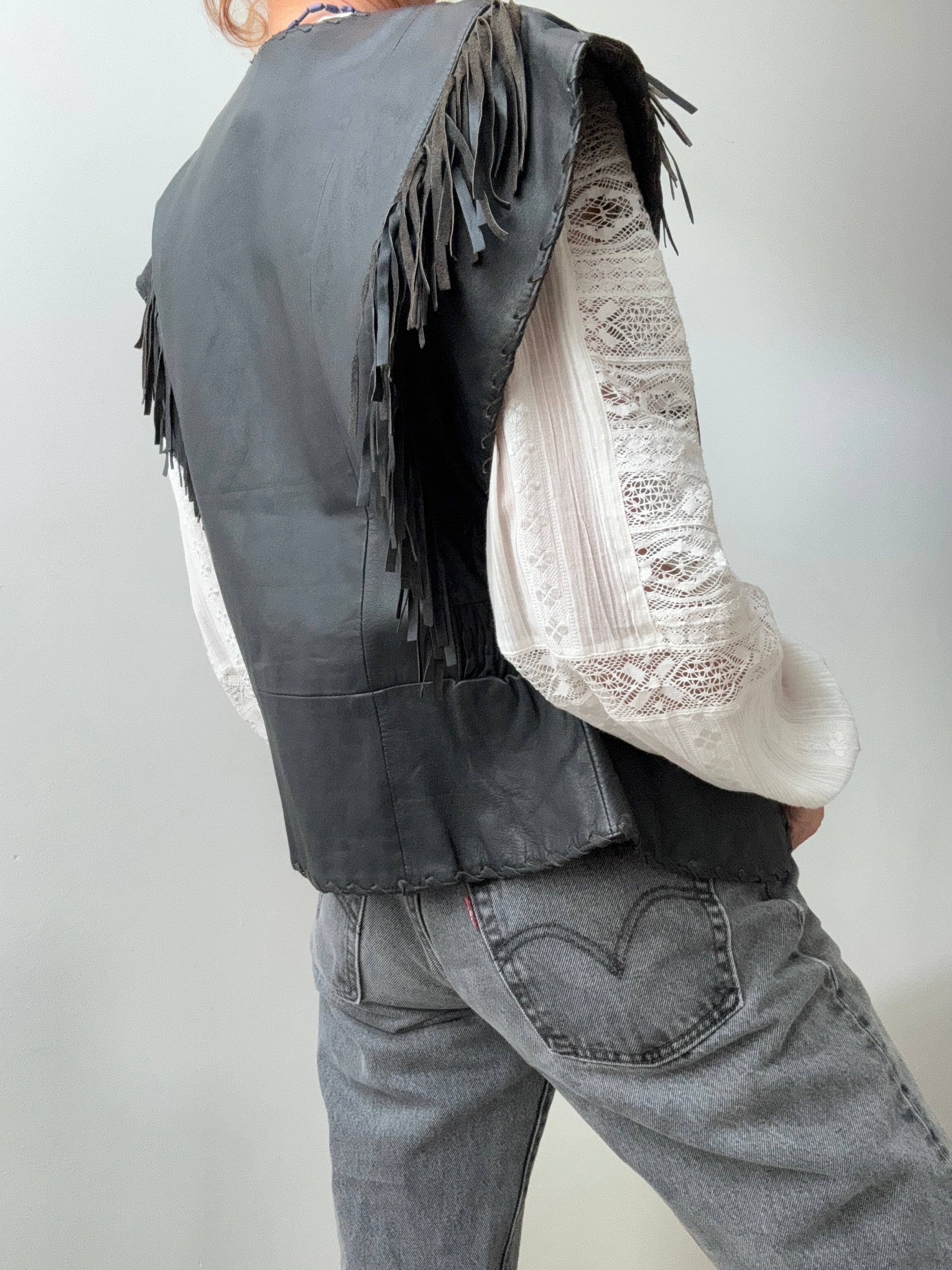 Vintage Harley Davidson Leather Vest. | Vests