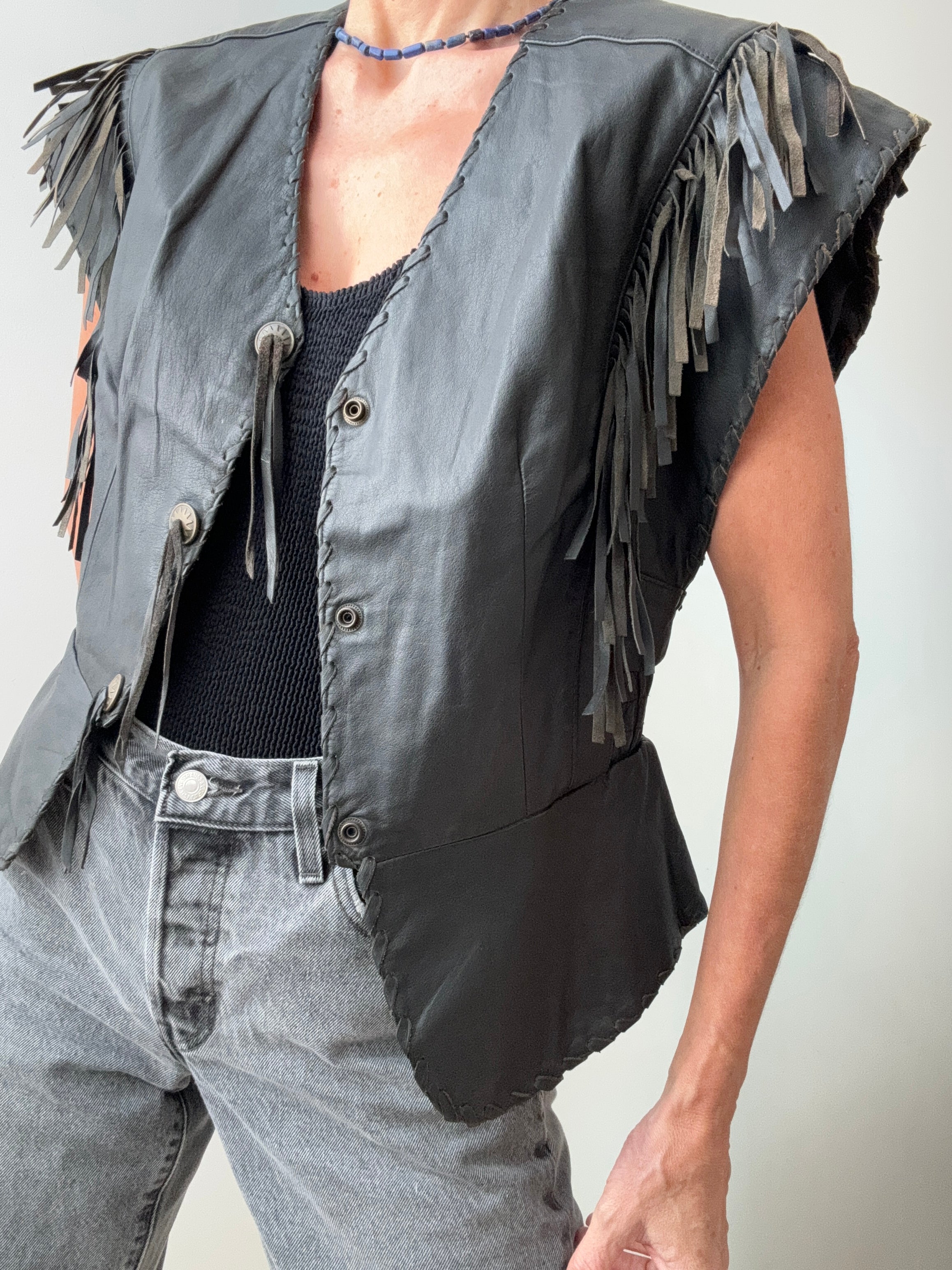 Vintage Harley Davidson Leather Vest. | Vests