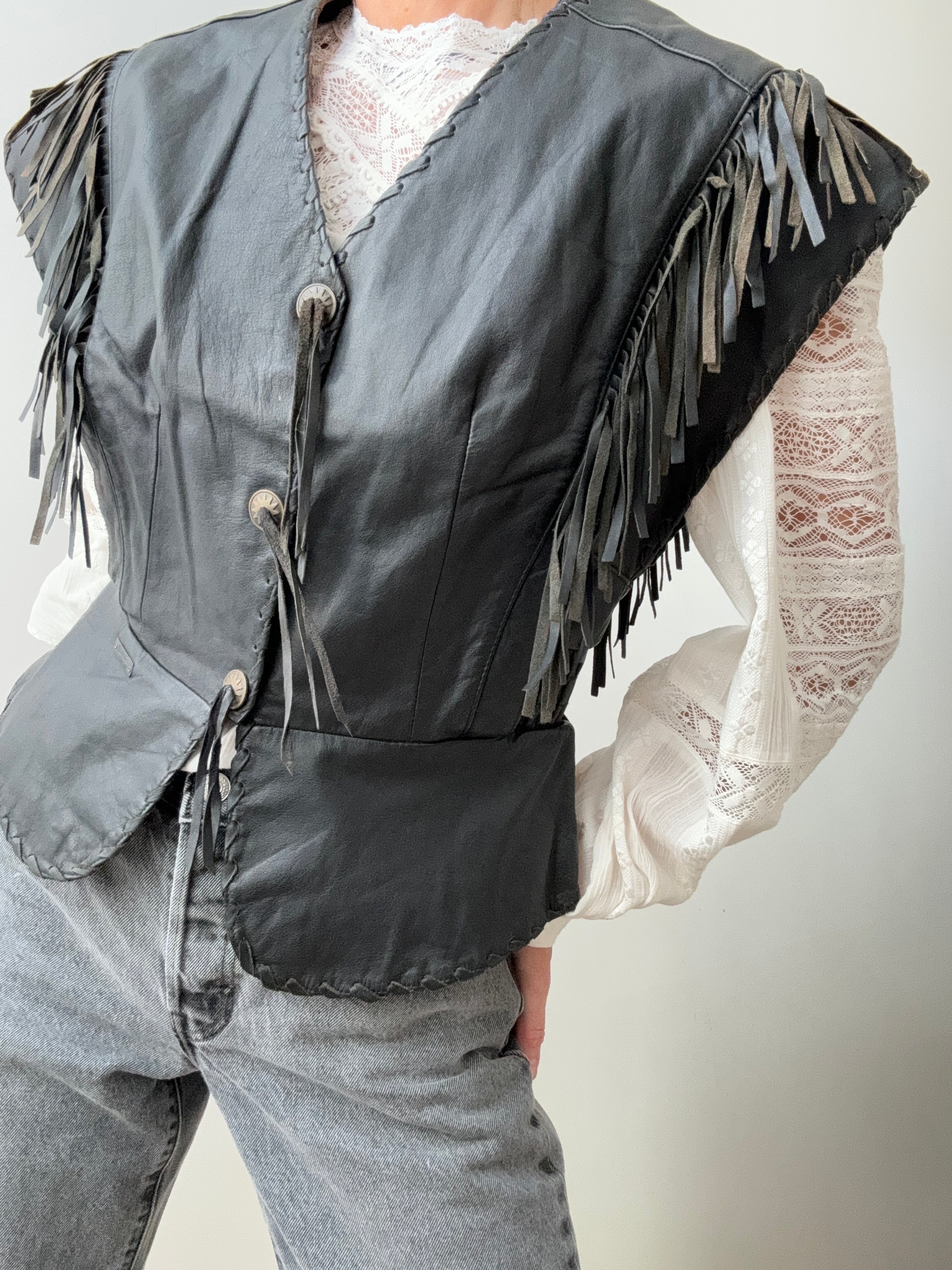 Vintage Harley Davidson Leather Vest. | Vests