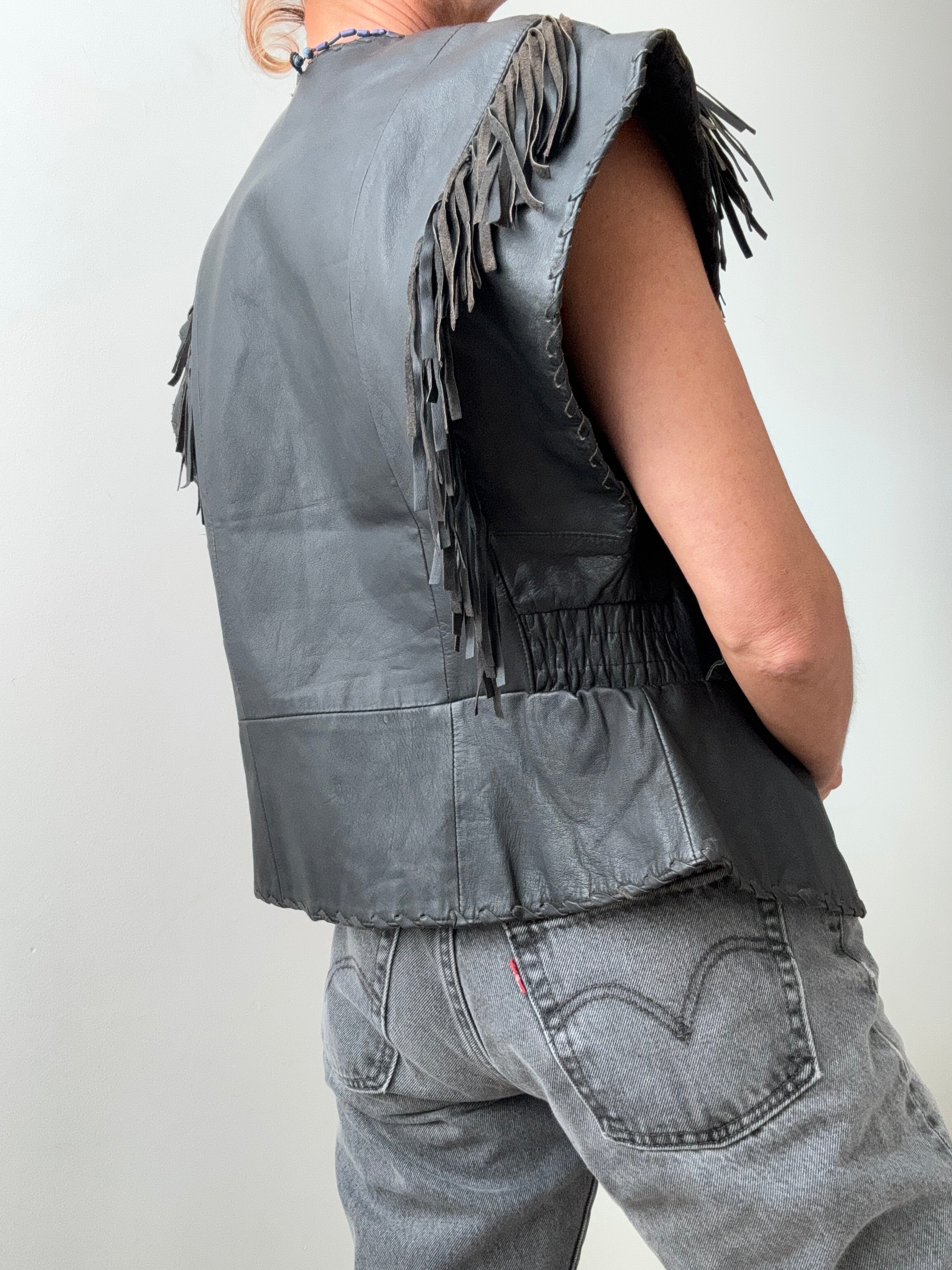 Vintage Harley Davidson Leather Vest. | Vests