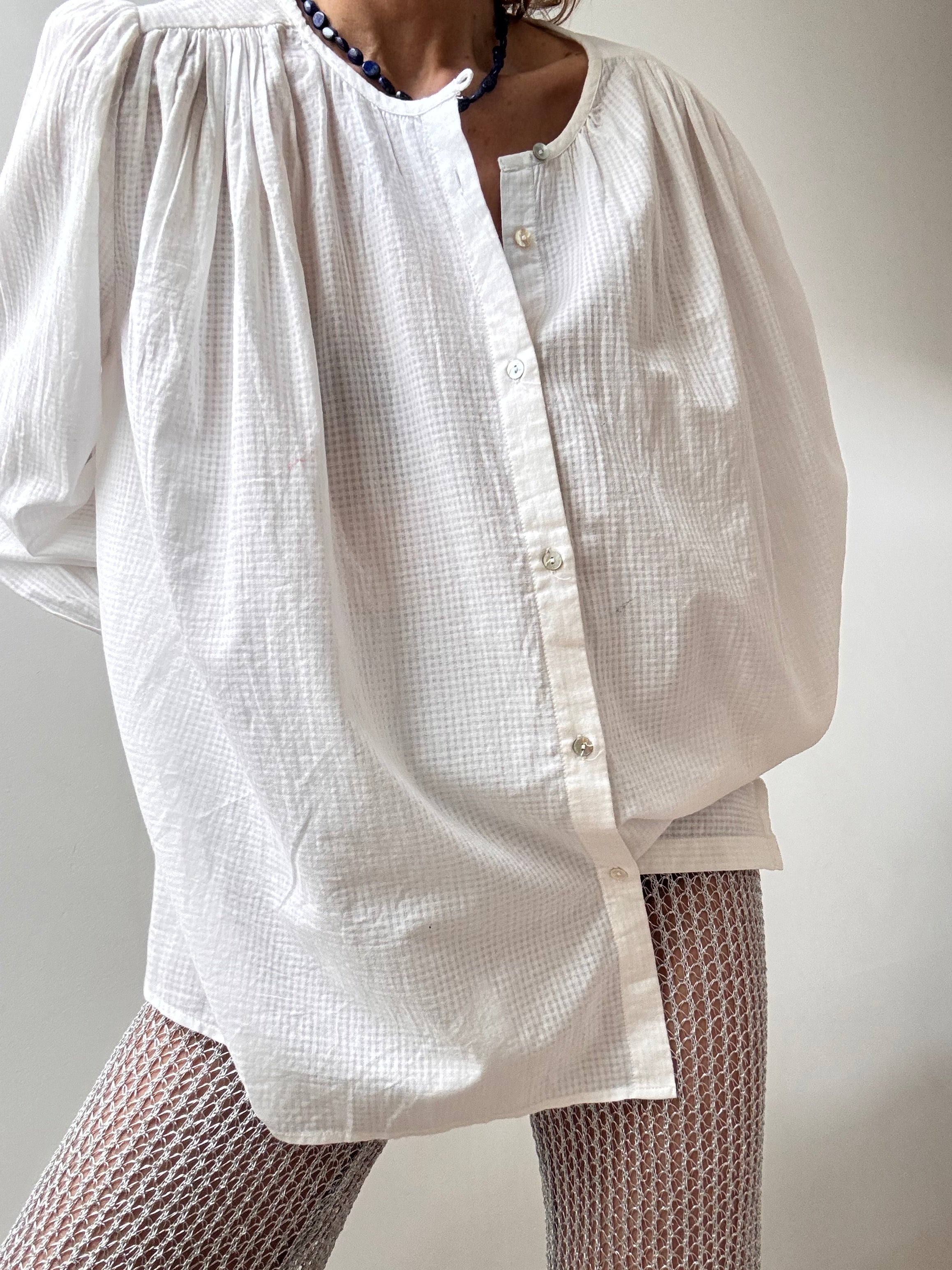 Galeries Lafayette Shirts Organic Cotton Shirt White