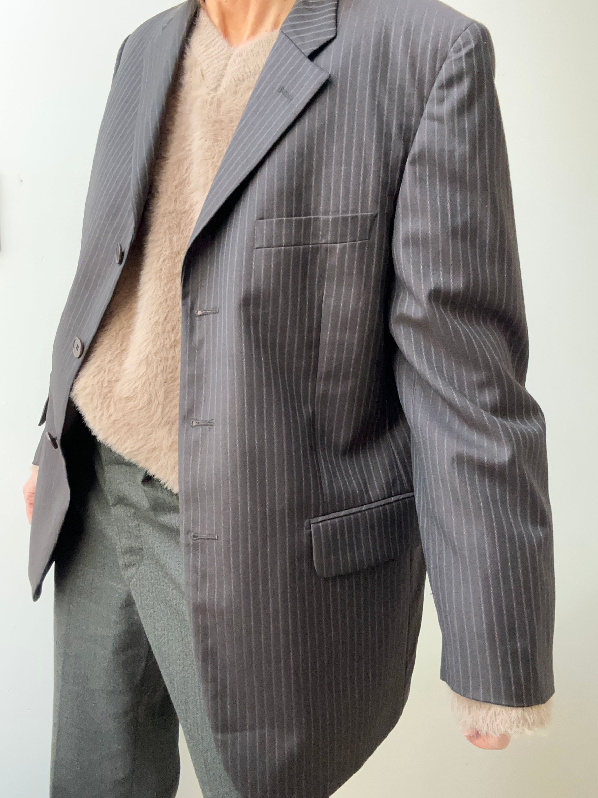 Givenchy Jackets Large Designer Mauve Stripe Blazer