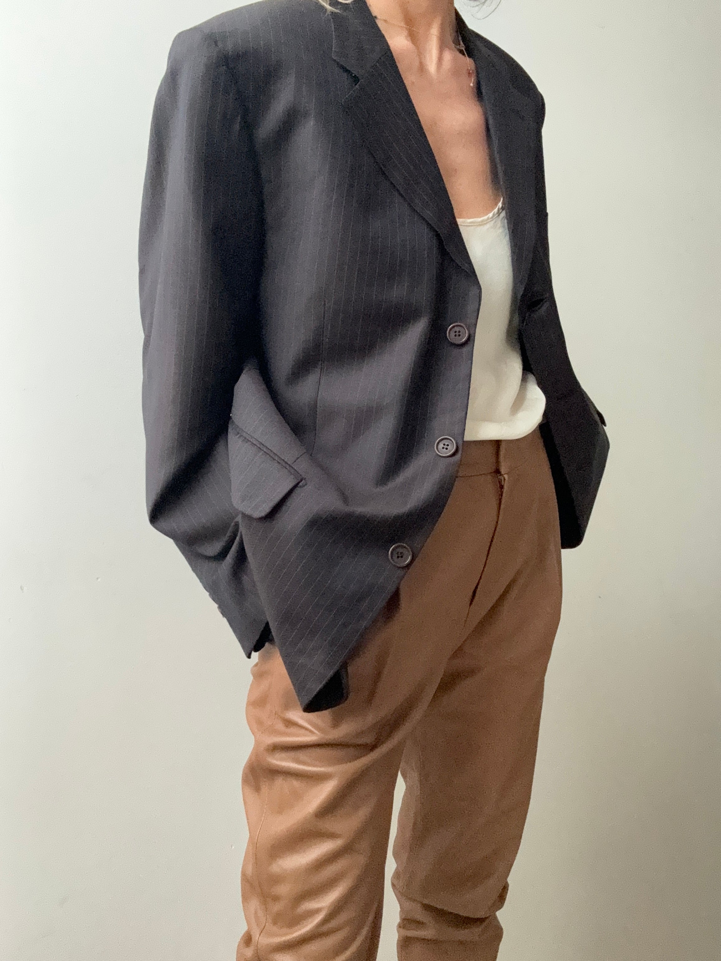 Givenchy Jackets Medium-Large Vintage Designer Pinstriped Blazer