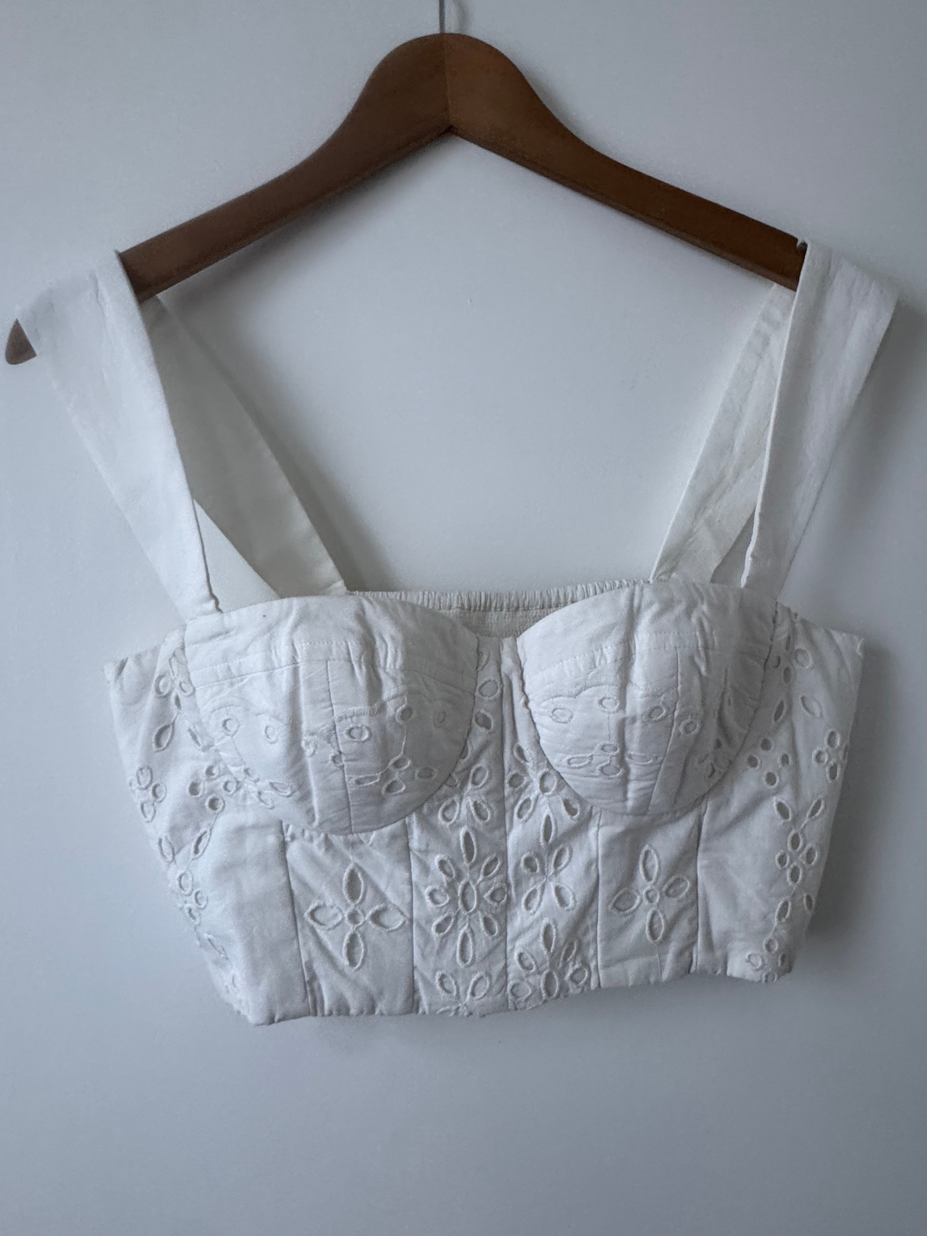 Broderie Anglaise Bralet Top | Tops