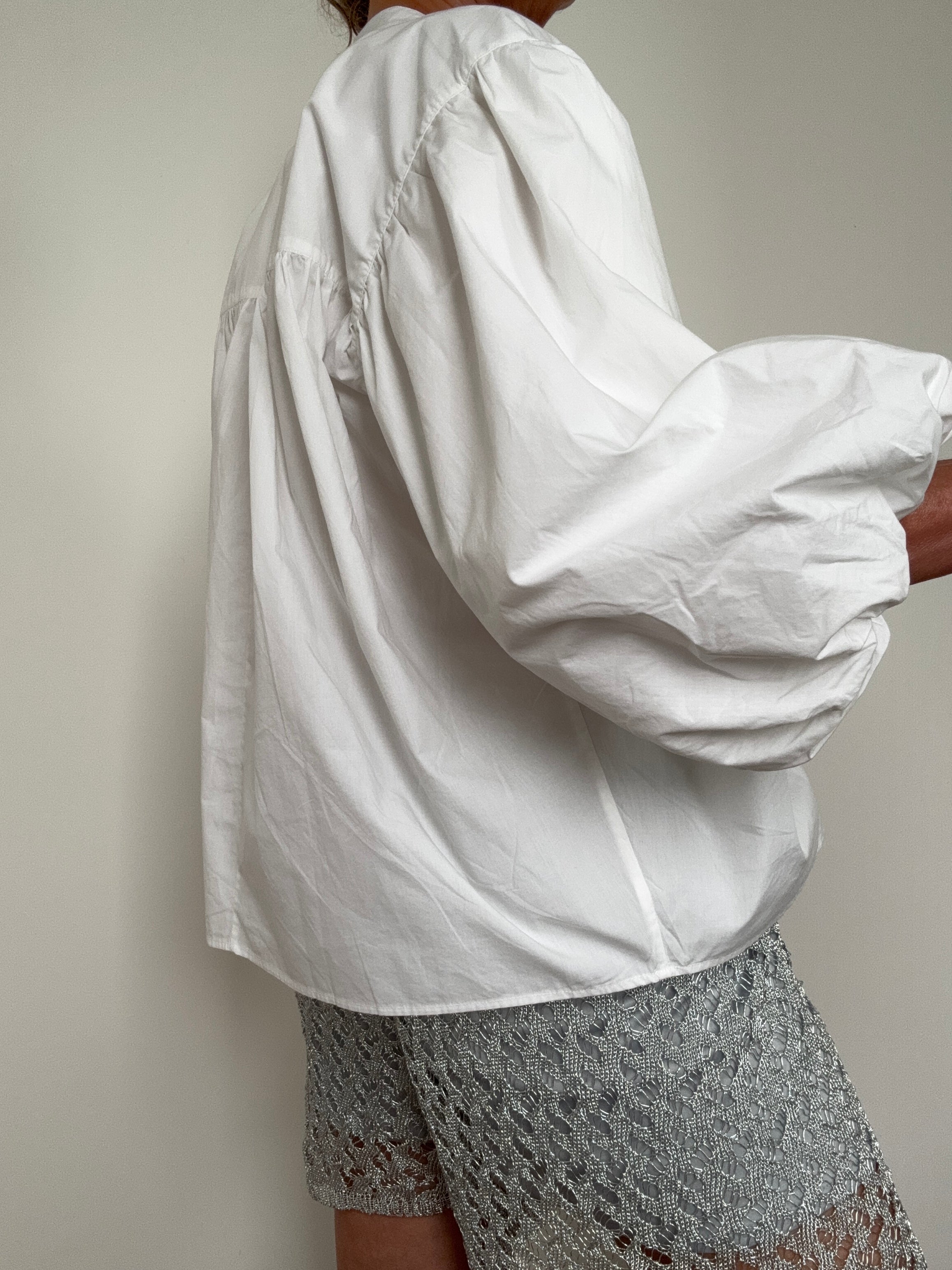 Bales Tie Front Cotton Shirt | Tops