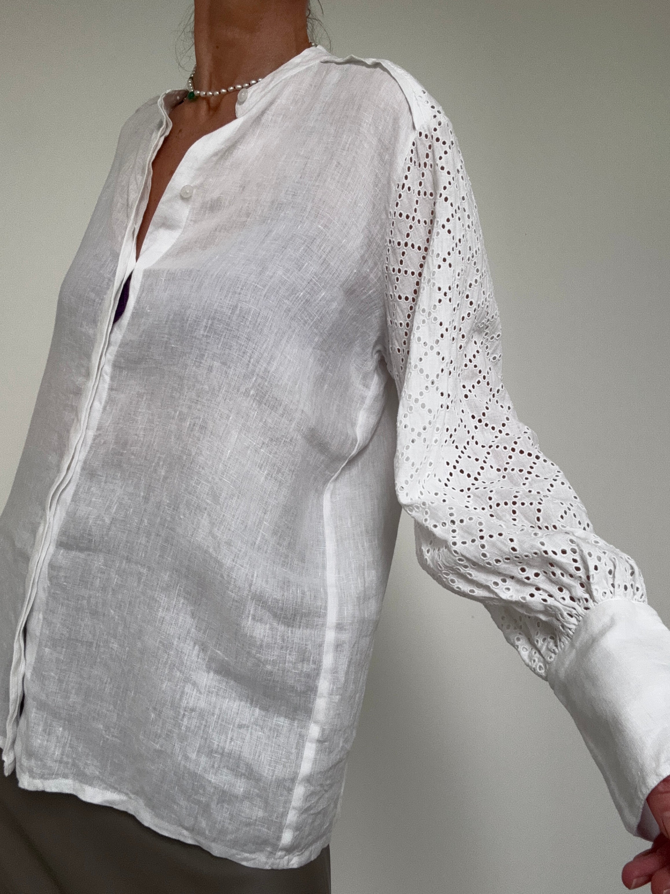 White Linen Shirt | Tops