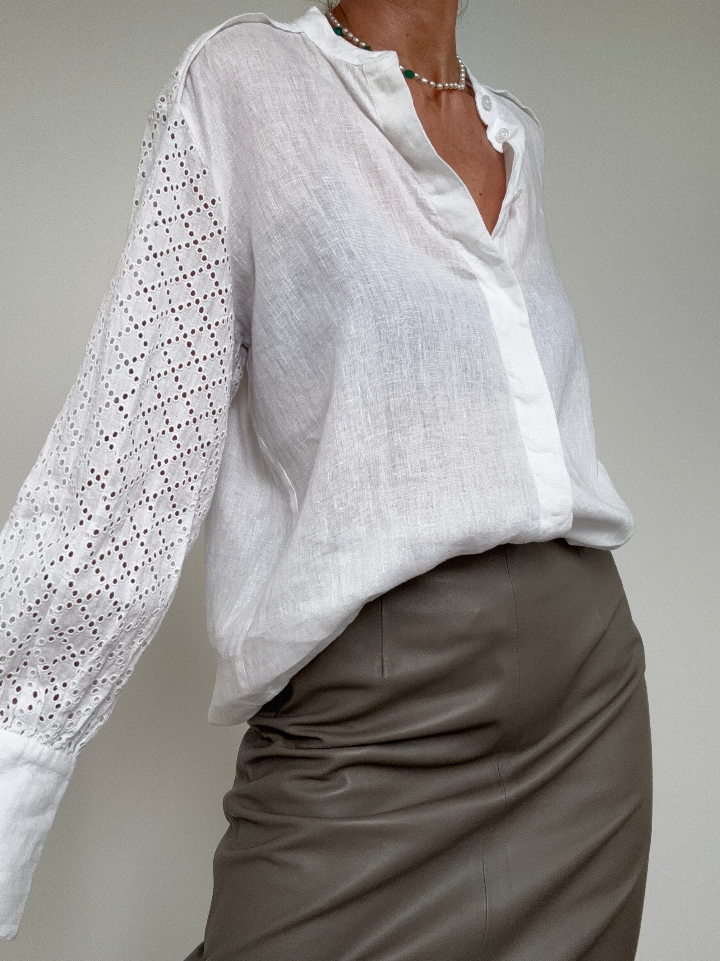 White Linen Shirt | Tops