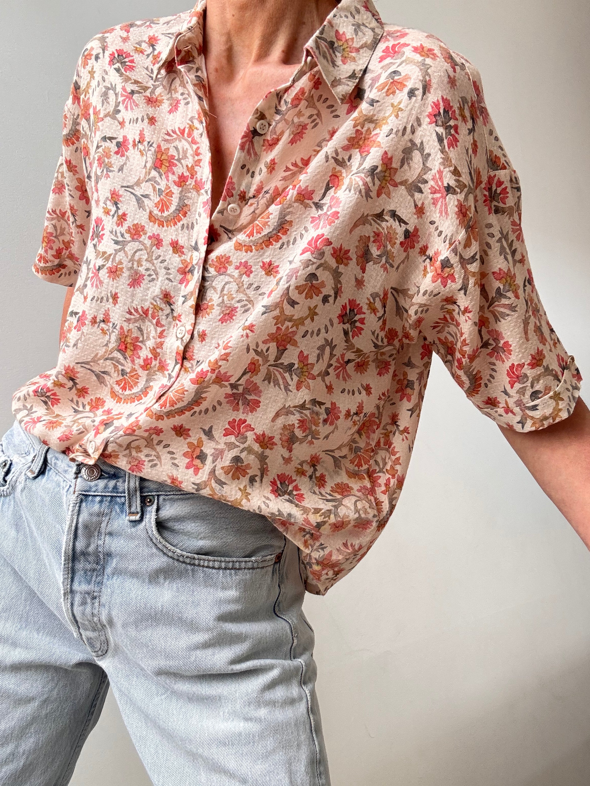 Indi & Cold Blouses Soft Floral Shirt