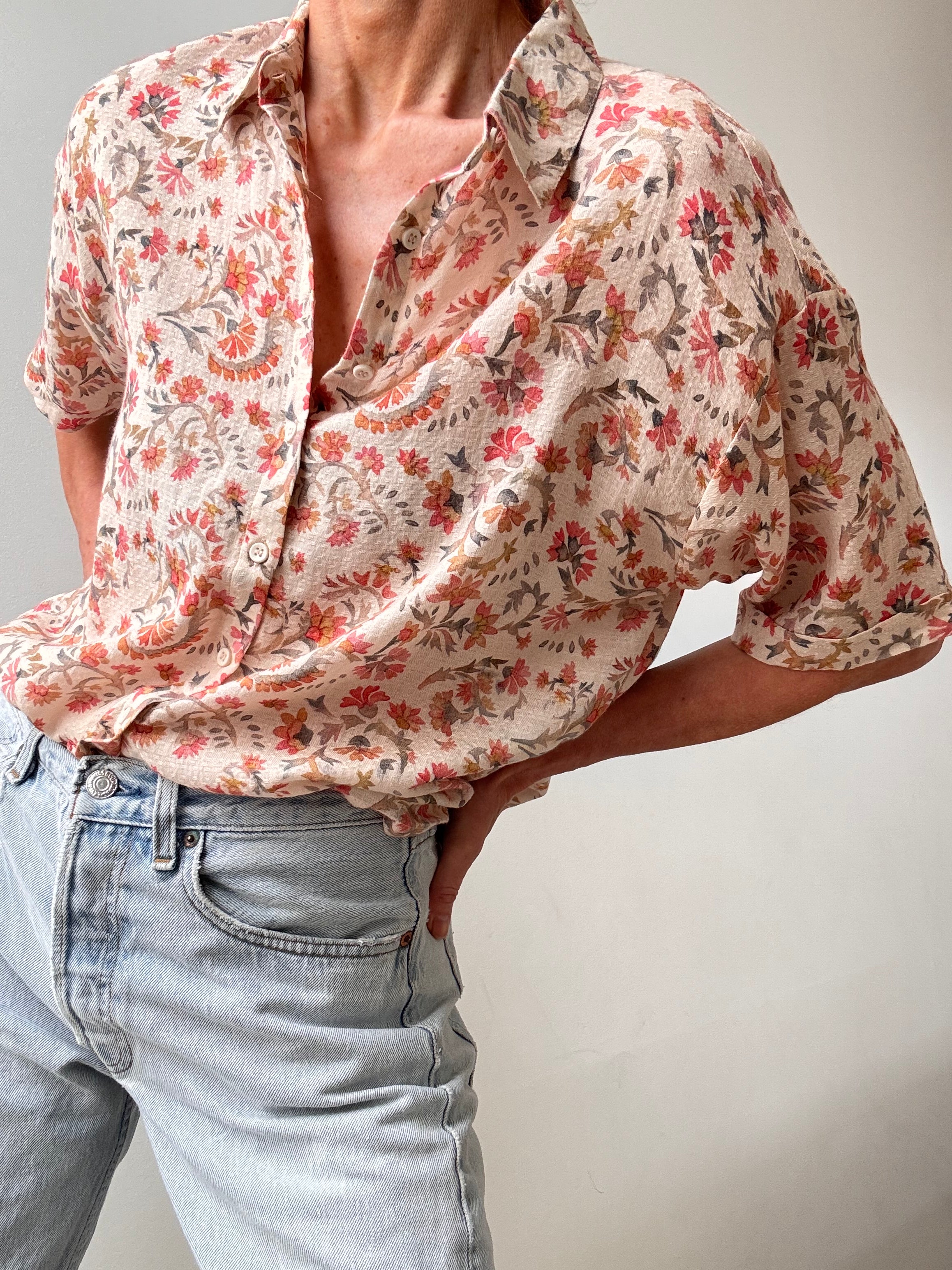 Indi & Cold Blouses Soft Floral Shirt