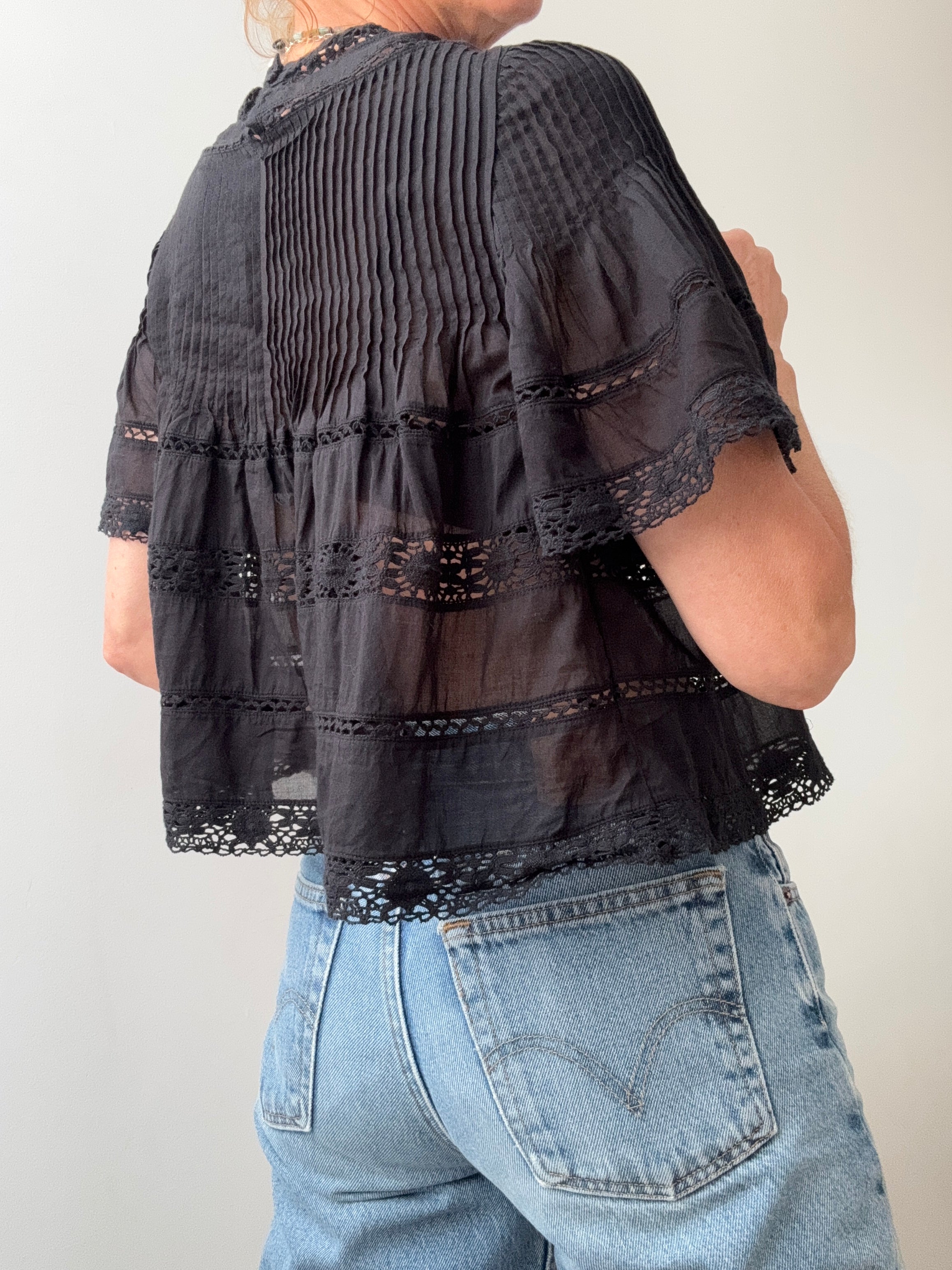 Isabel Marant Blouses EU 36 / UK 8 Delicate Crop Blouse Black