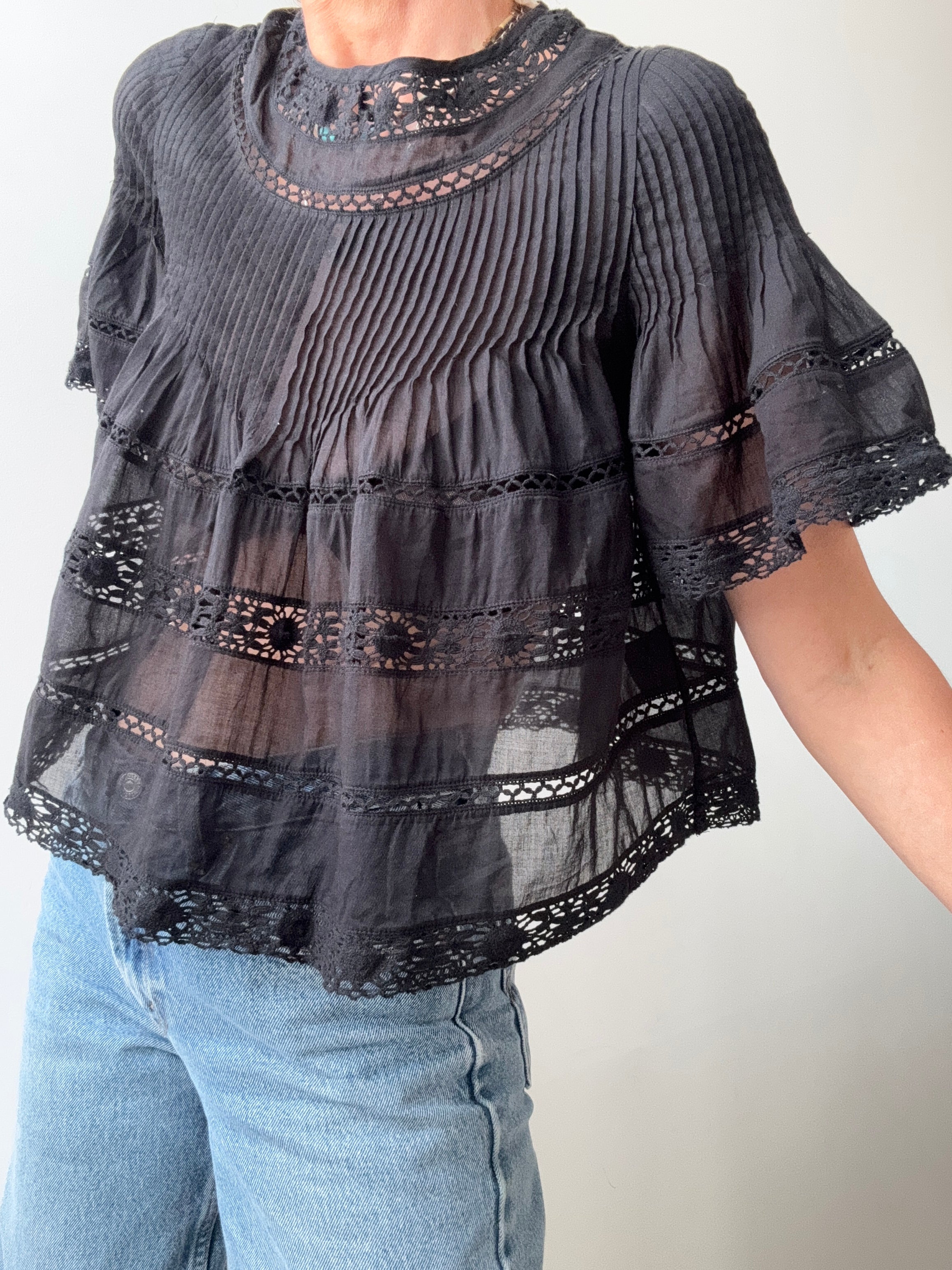 Isabel Marant Blouses EU 36 / UK 8 Delicate Crop Blouse Black