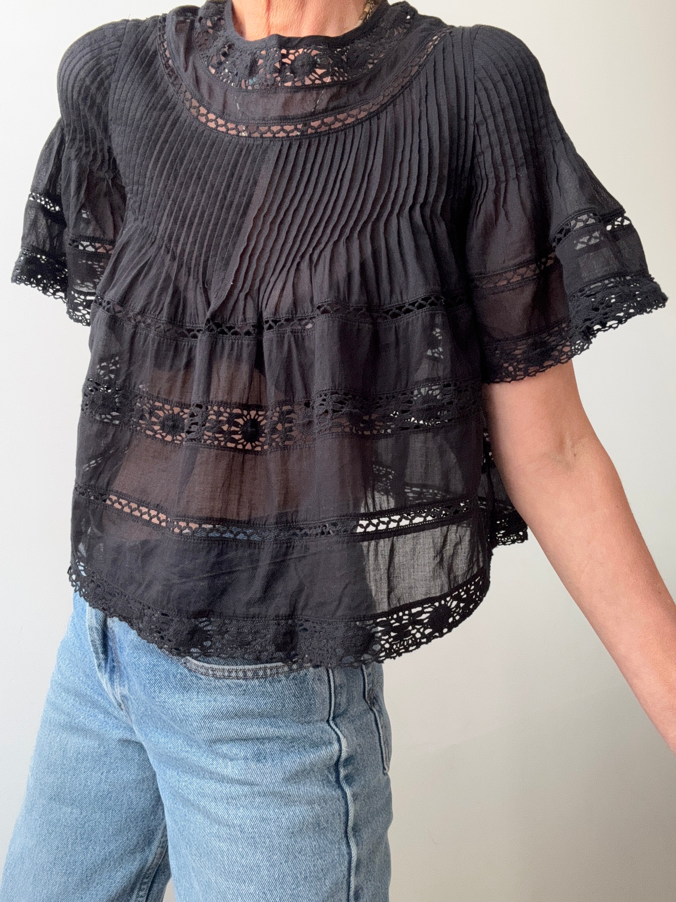 Isabel Marant Blouses EU 36 / UK 8 Delicate Crop Blouse Black