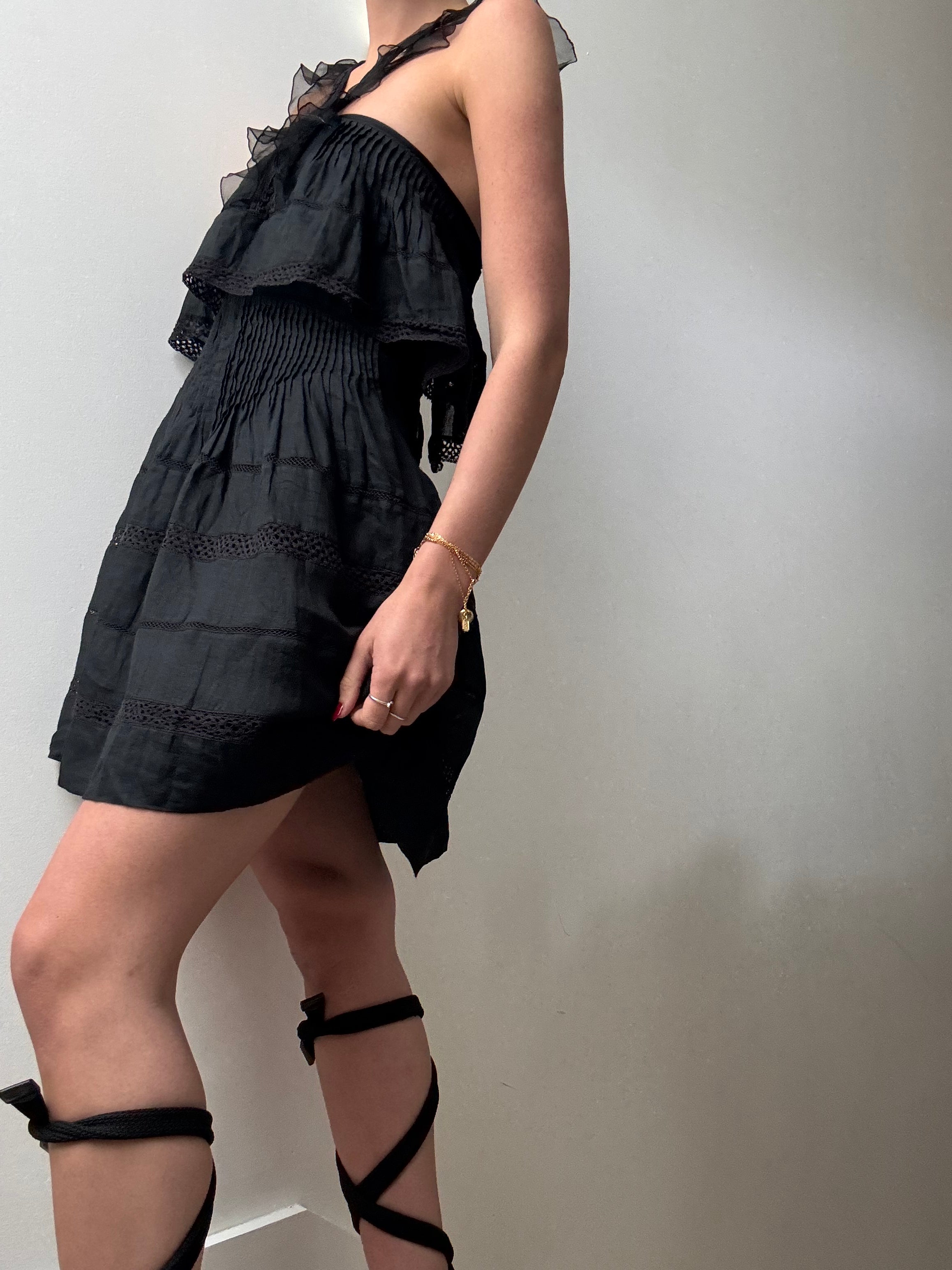 Isabel Marant Dresses Xsmall Little Black Dress Pintucks