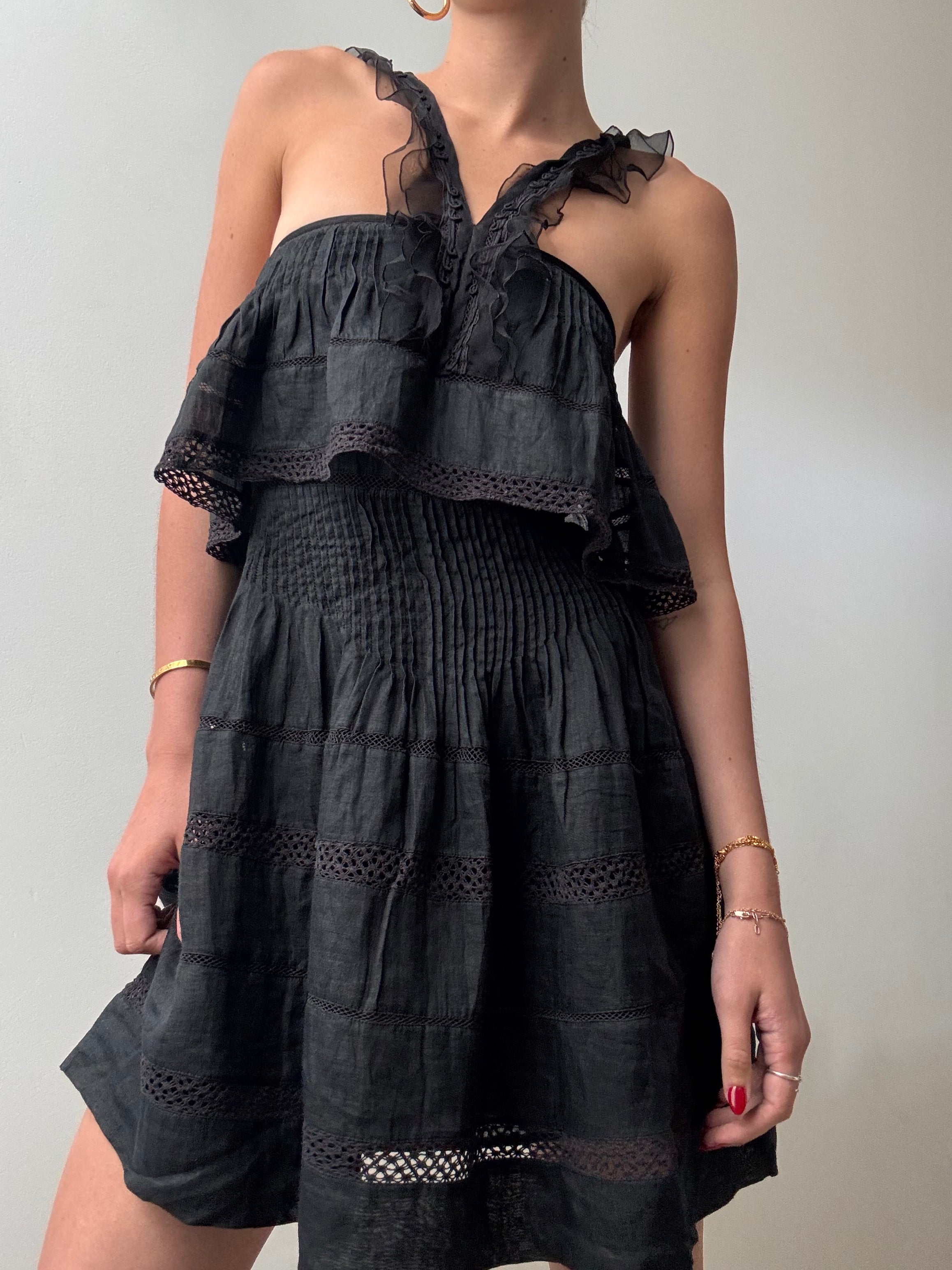 Isabel Marant Dresses Xsmall Little Black Dress Pintucks