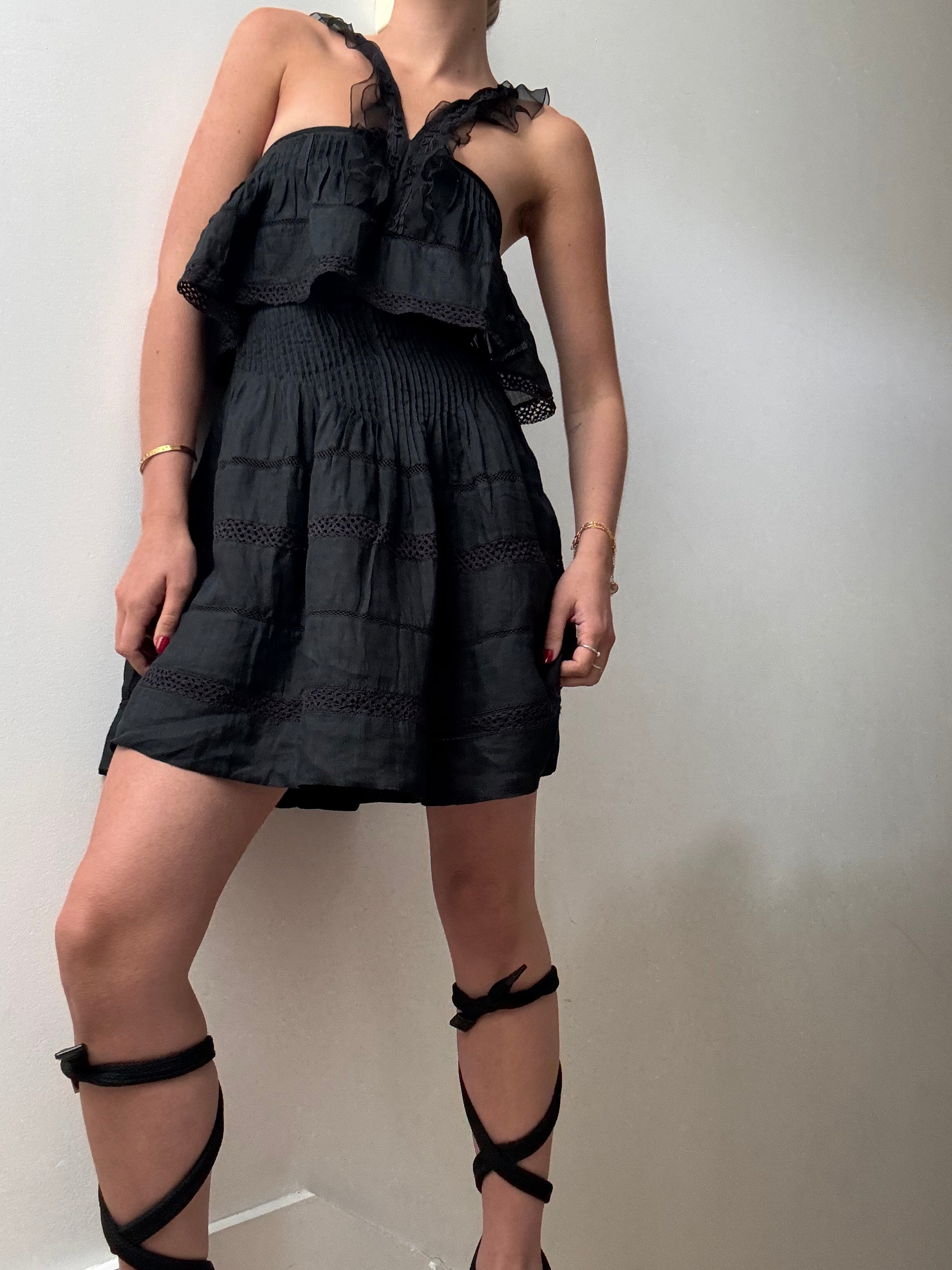 Isabel Marant Dresses Xsmall Little Black Dress Pintucks