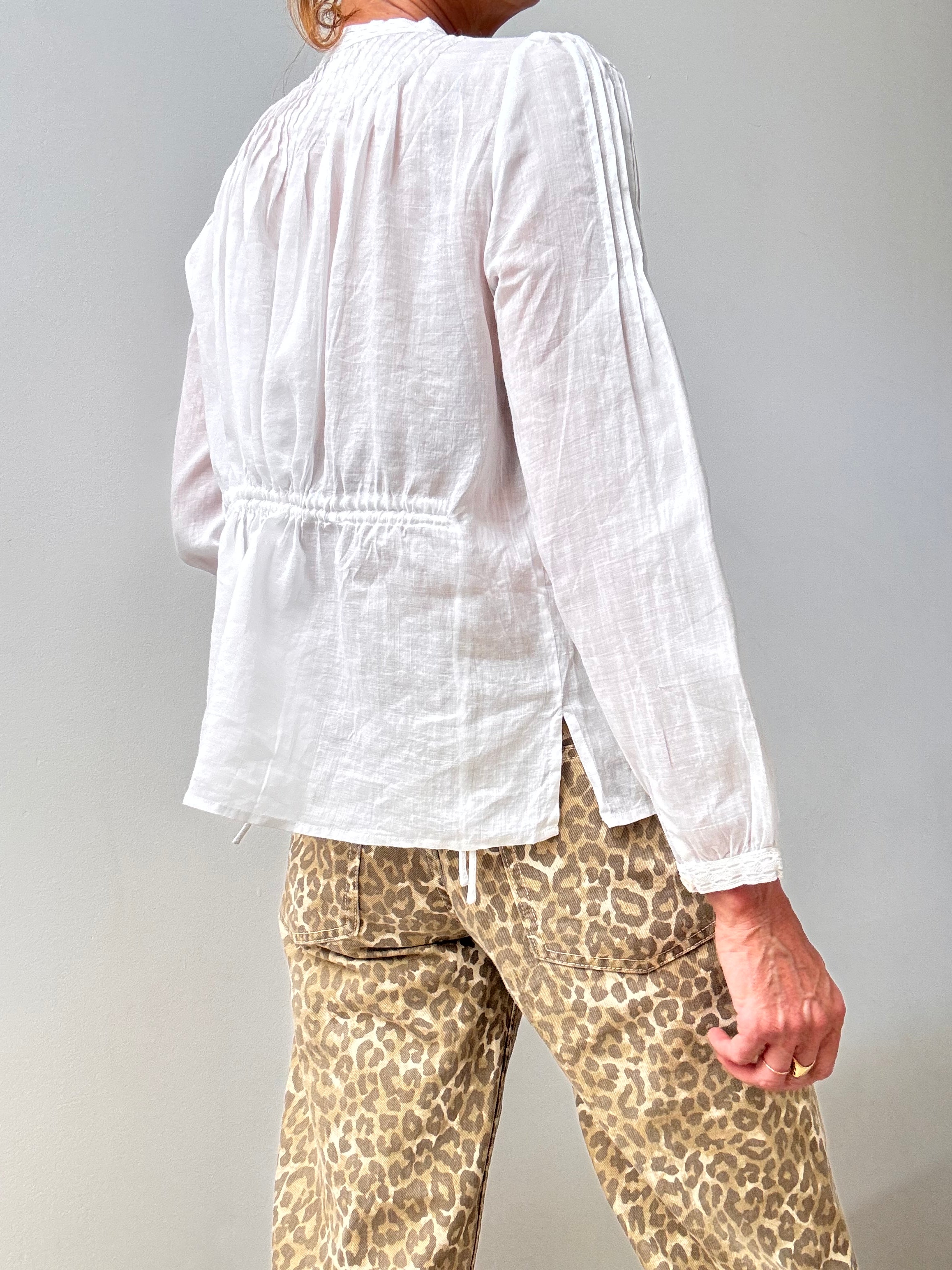 Isabel Marant Shirts Pintuck Floral White Shirt