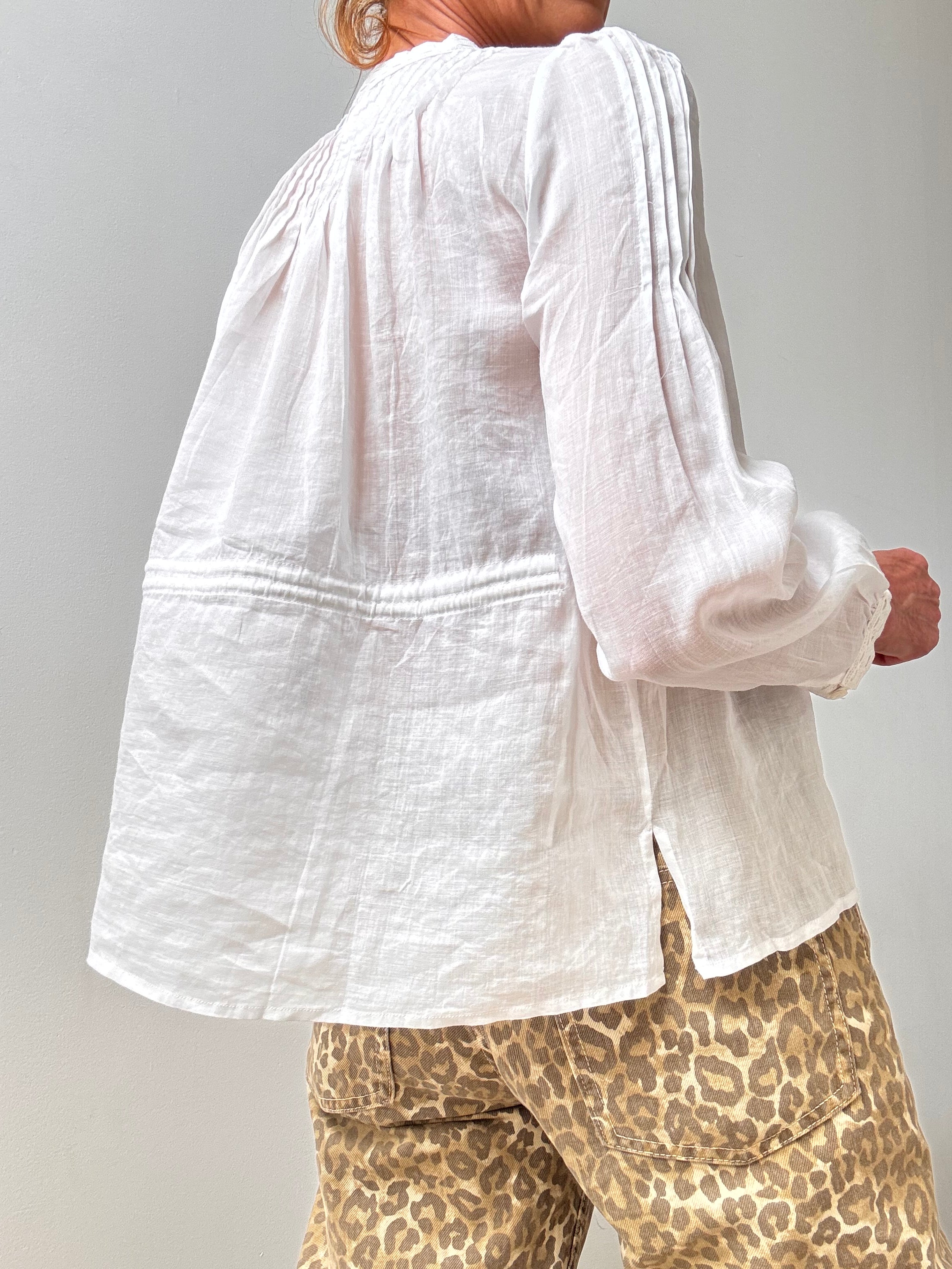 Isabel Marant Shirts Pintuck Floral White Shirt