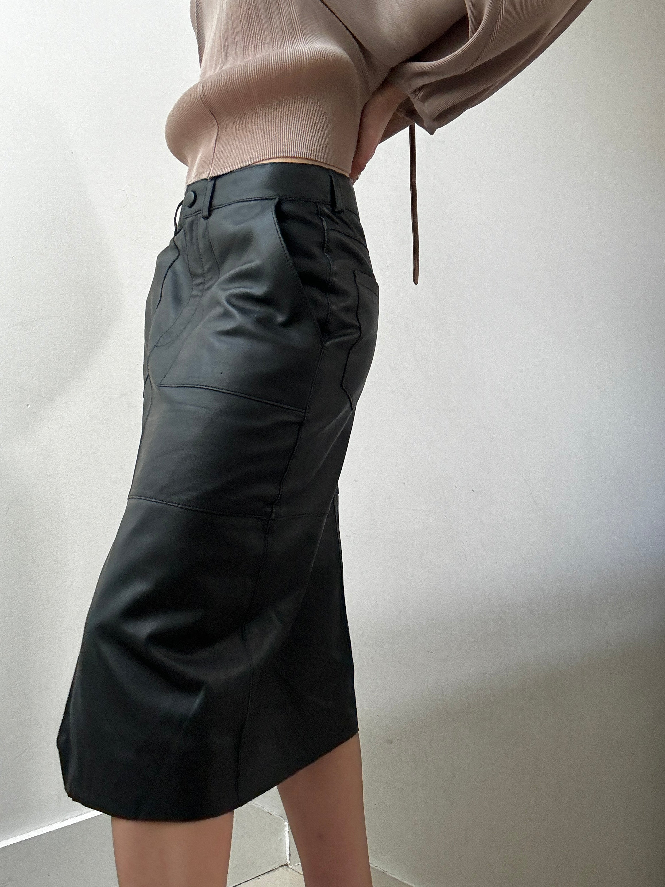 Jetsetbohemian Skirts Small Set Leather Skirt