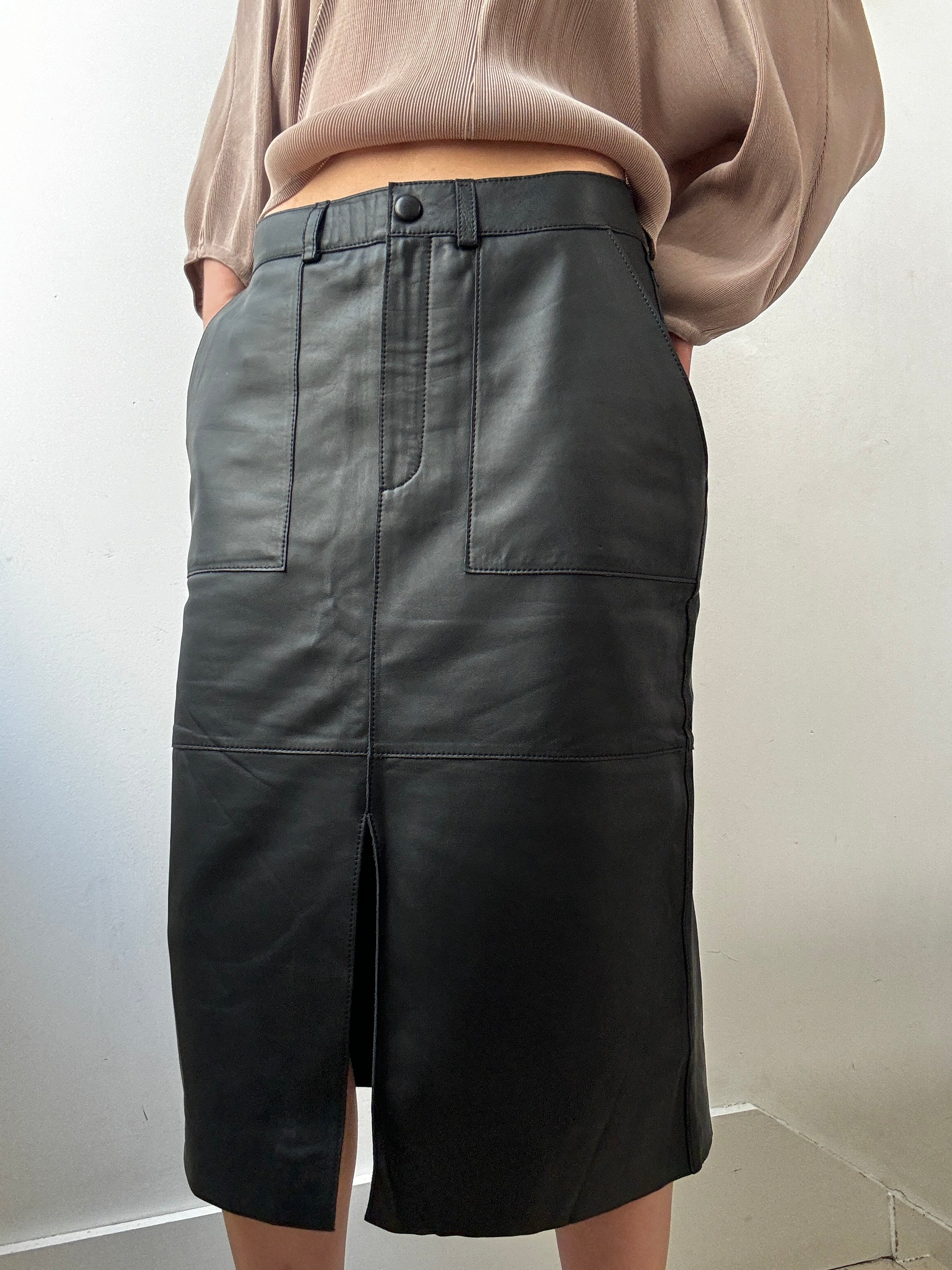 Jetsetbohemian Skirts Small Set Leather Skirt