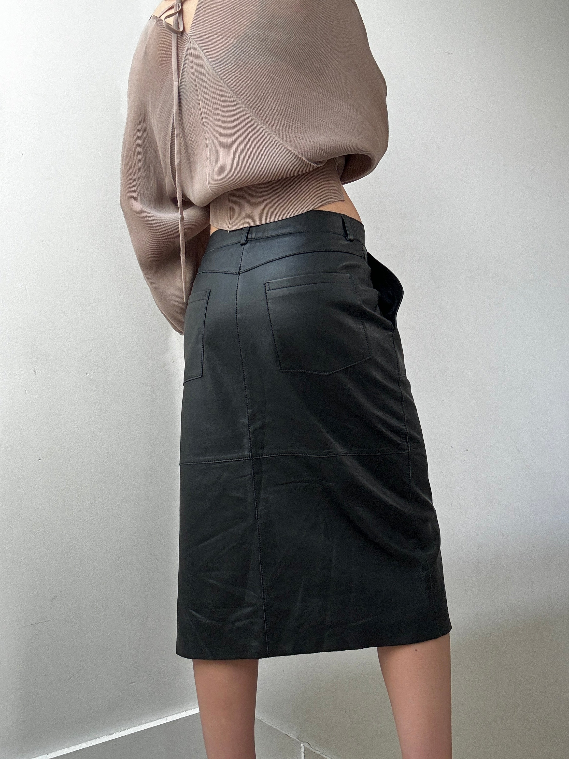 Jetsetbohemian Skirts Small Set Leather Skirt