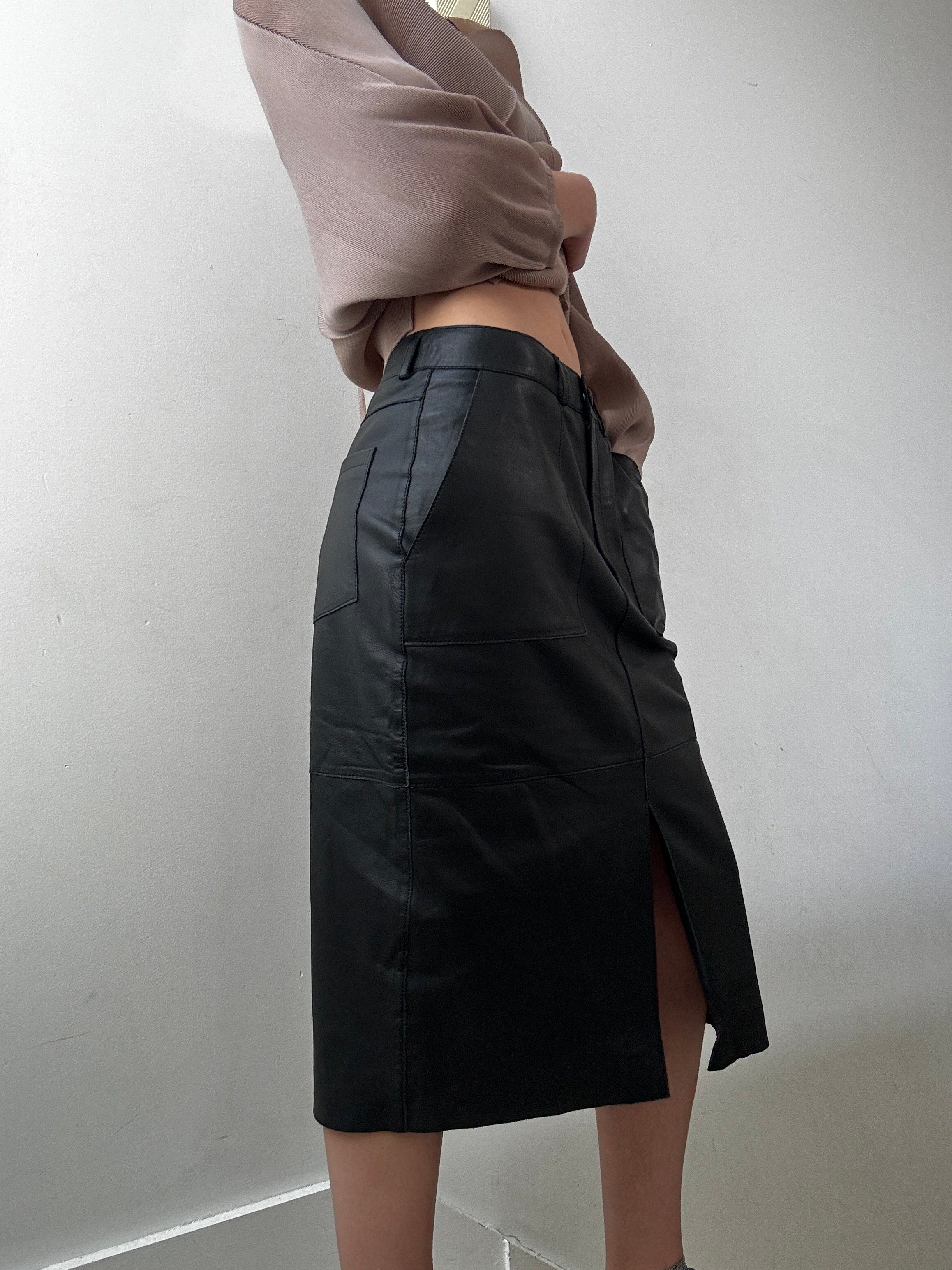 Jetsetbohemian Skirts Small Set Leather Skirt