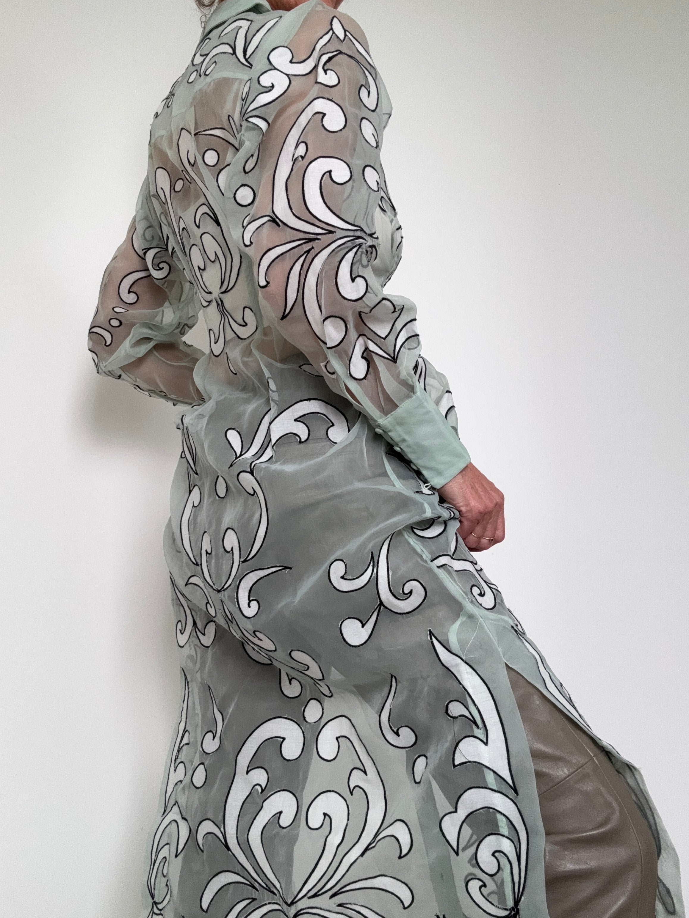 Karen Millen Dresses Applique Foam Button Through Dress