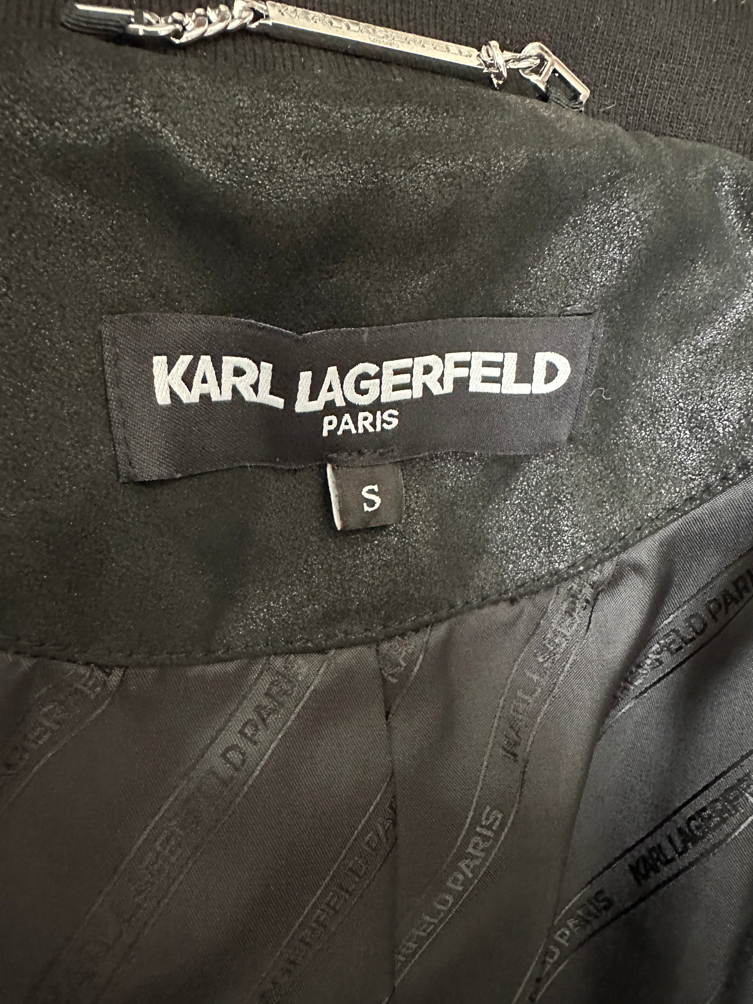 Karl Largerfeld Jackets Small Leather Bomber Jacket