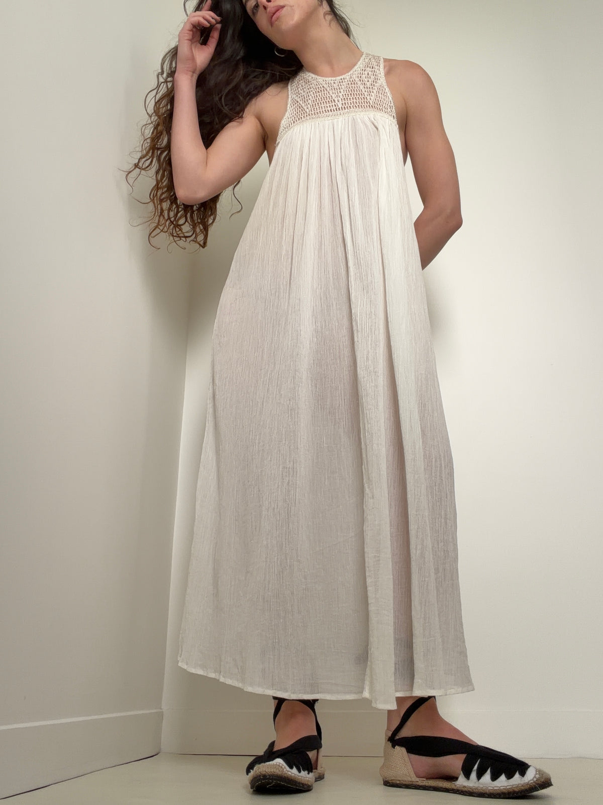 All Saints Corrs Crochet Maxi Dress