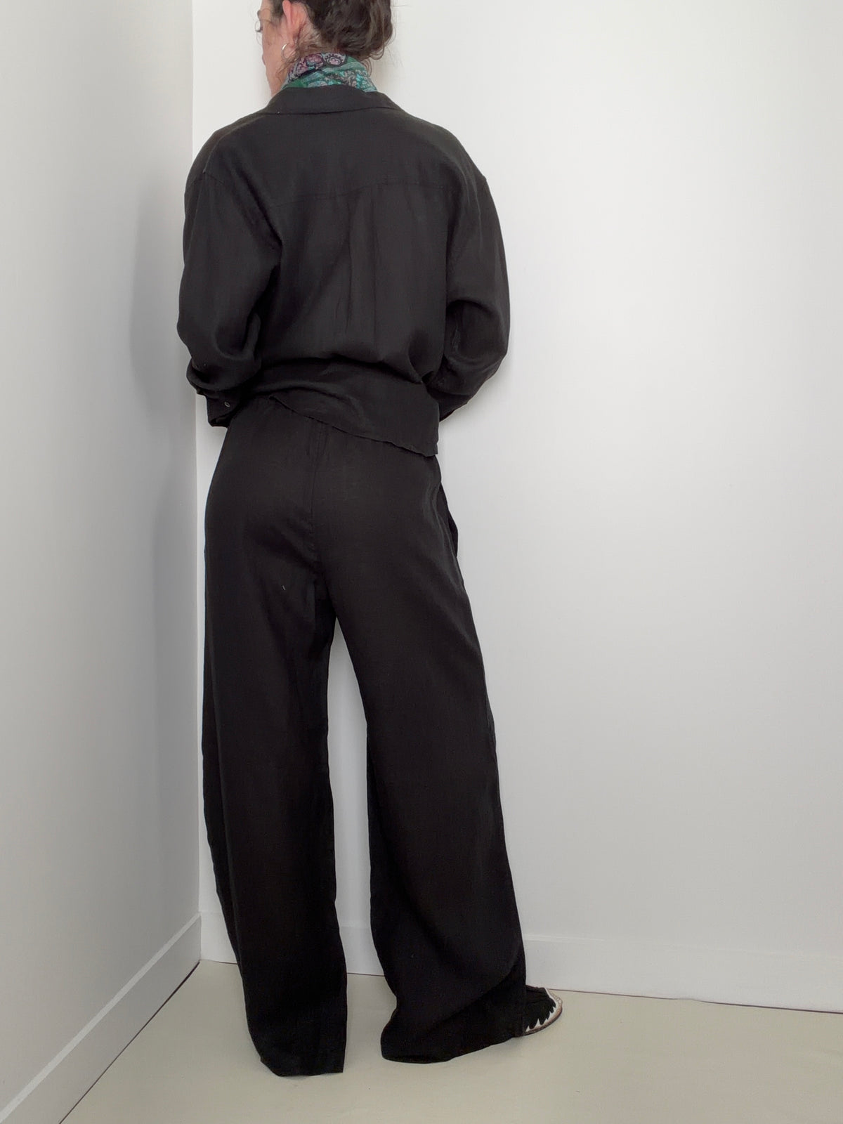 Linen Pant Black
