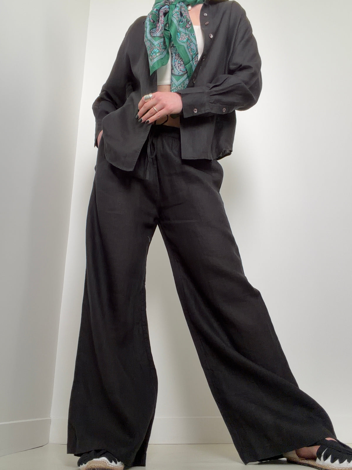 Linen Pant Black