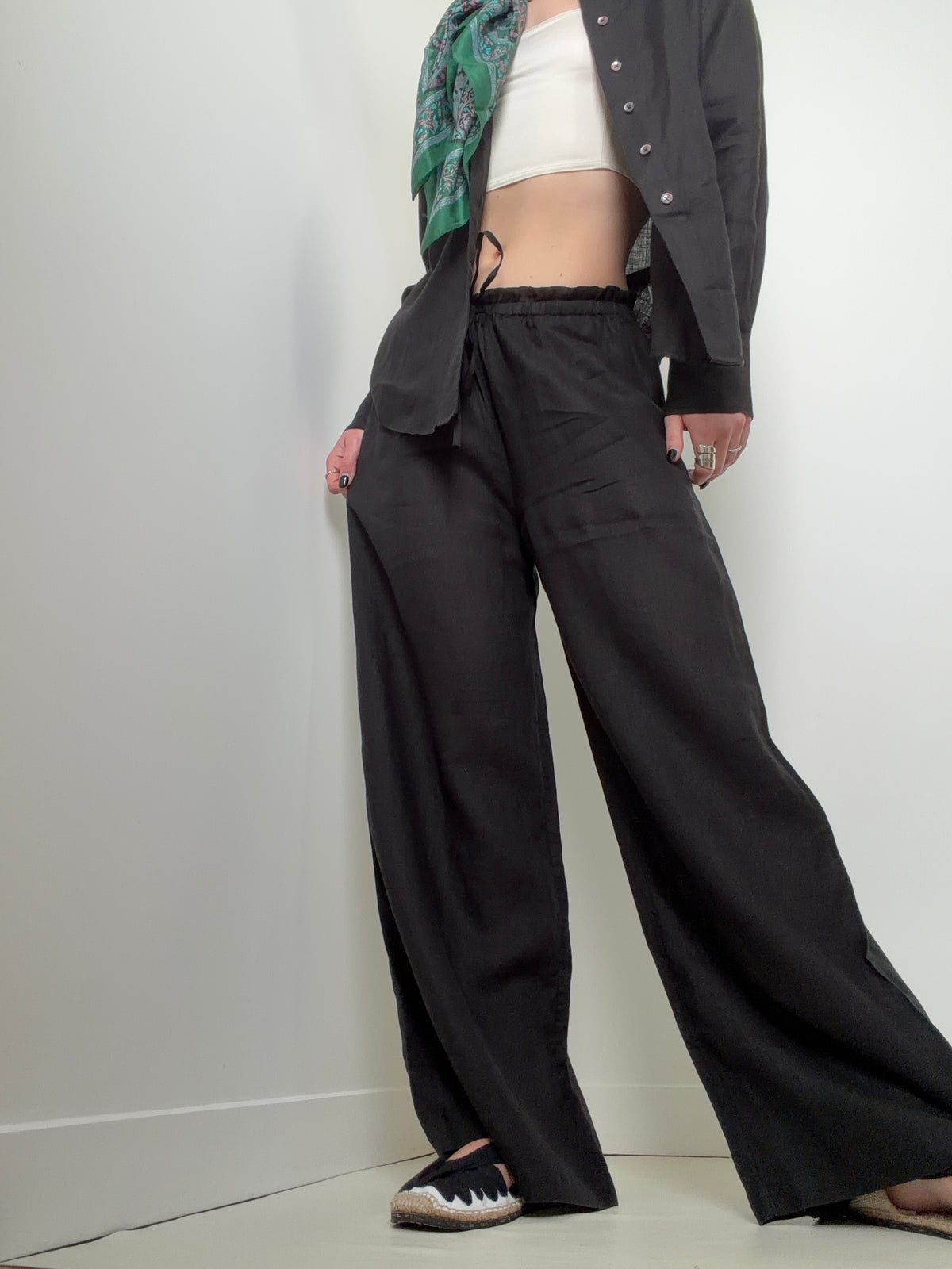 Linen Pant Black