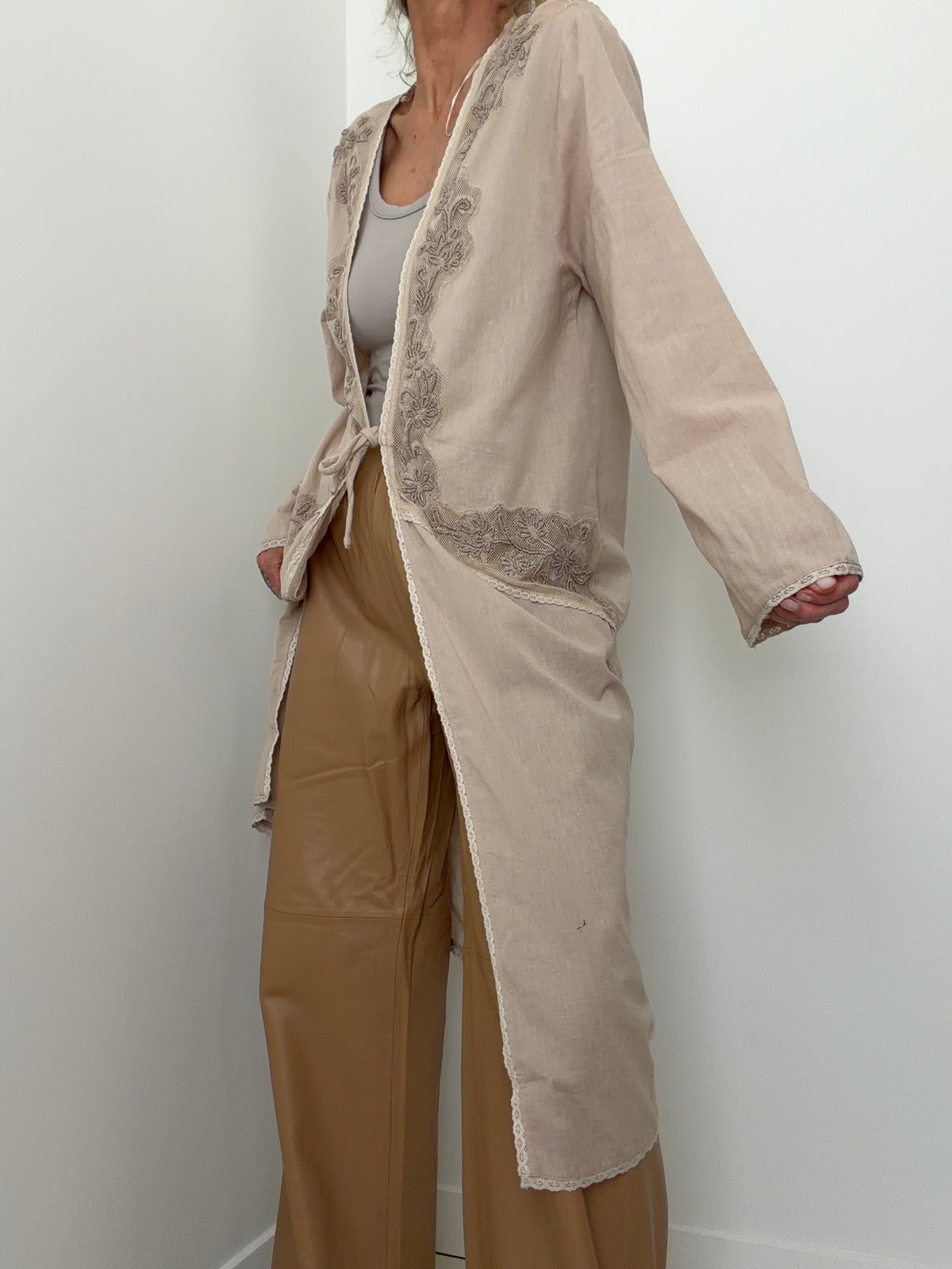 Linen Lace Kimono