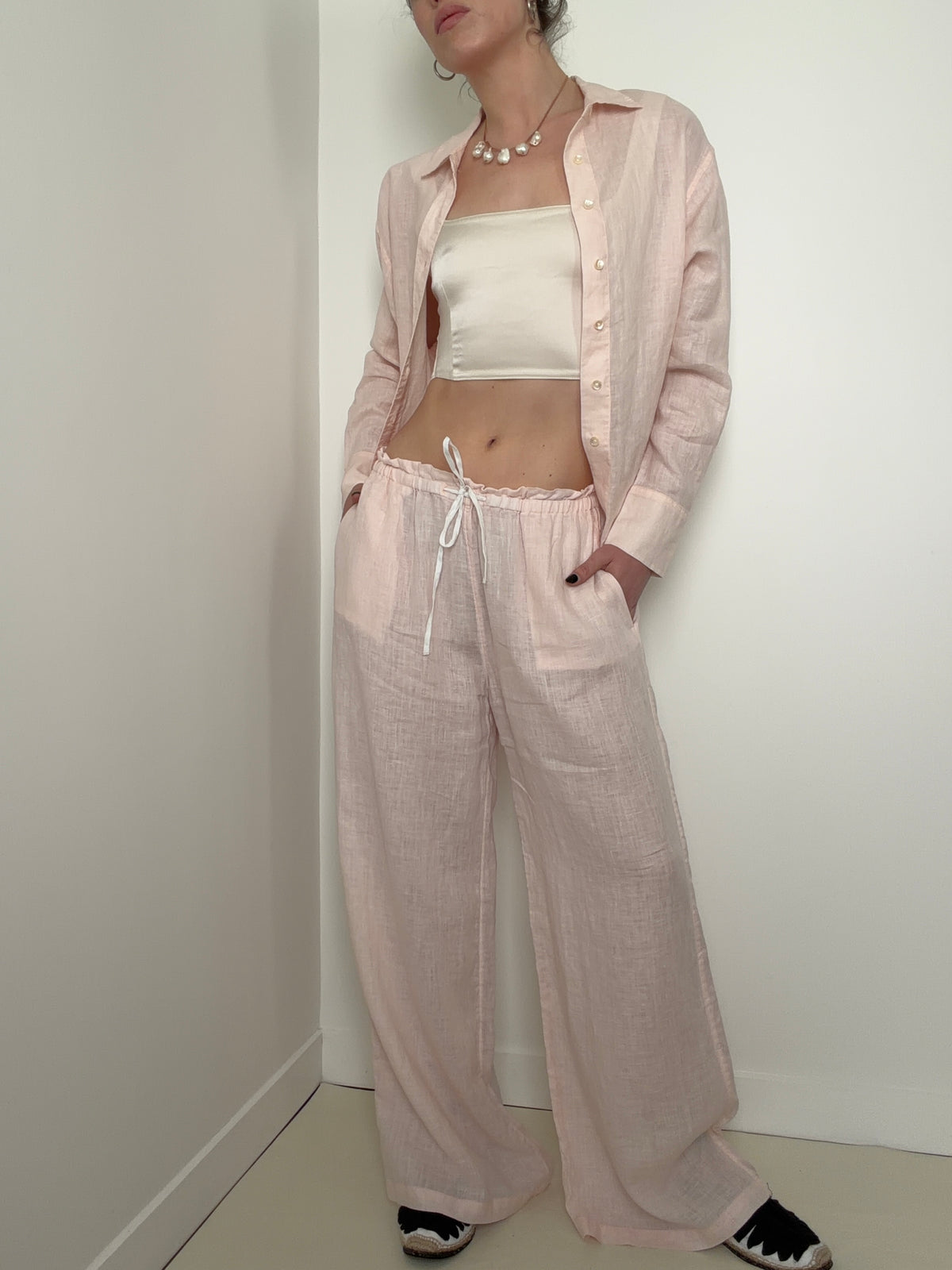Linen Pant Rose Quartz
