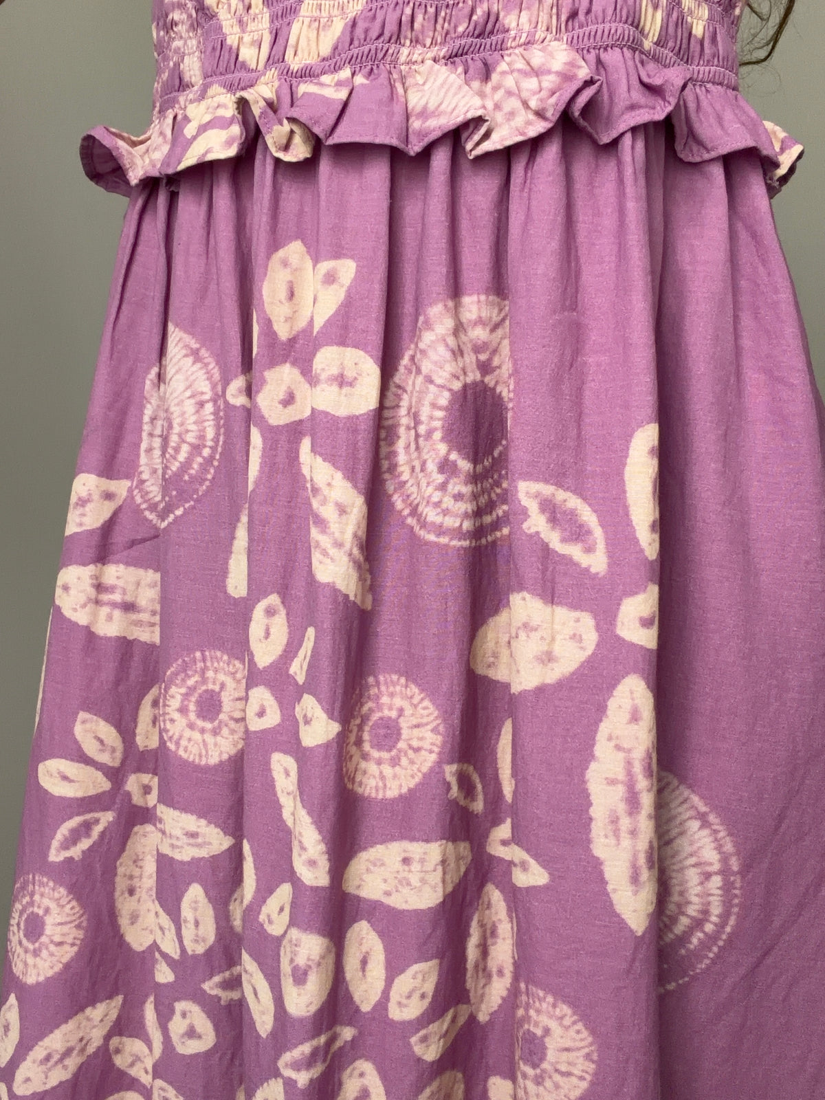 Lilac Batik Midi Dress