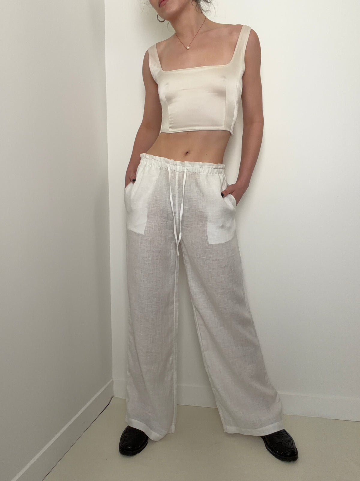 Linen Pant White