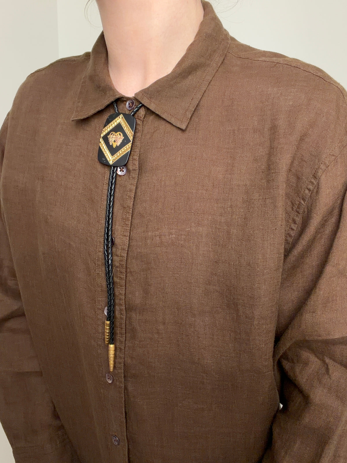 Linen Oversized Shirt Tobacco