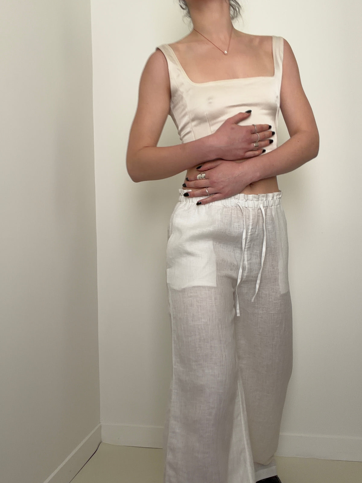 Linen Pant White