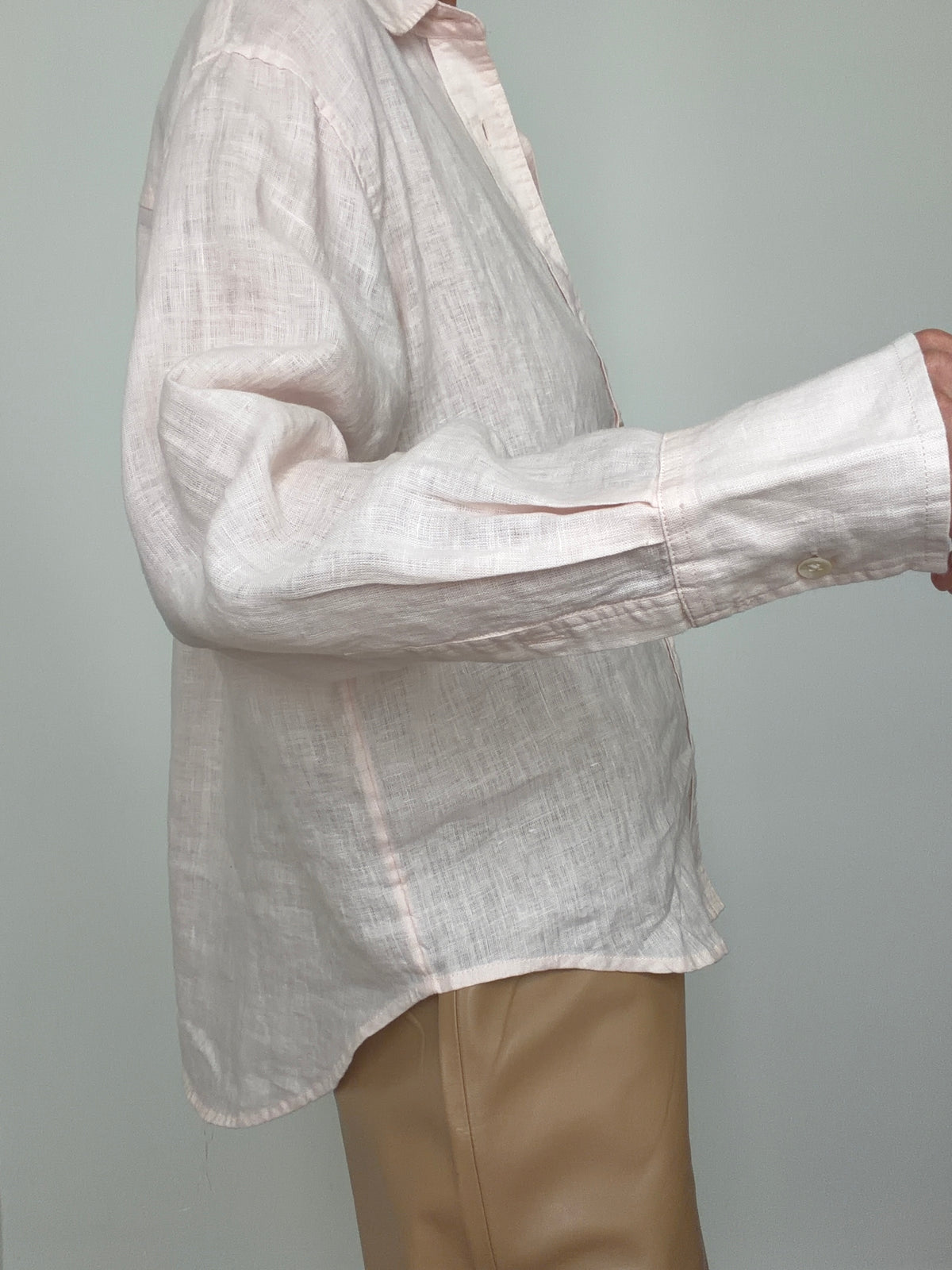 Linen Oversized Shirt Rose Quartz