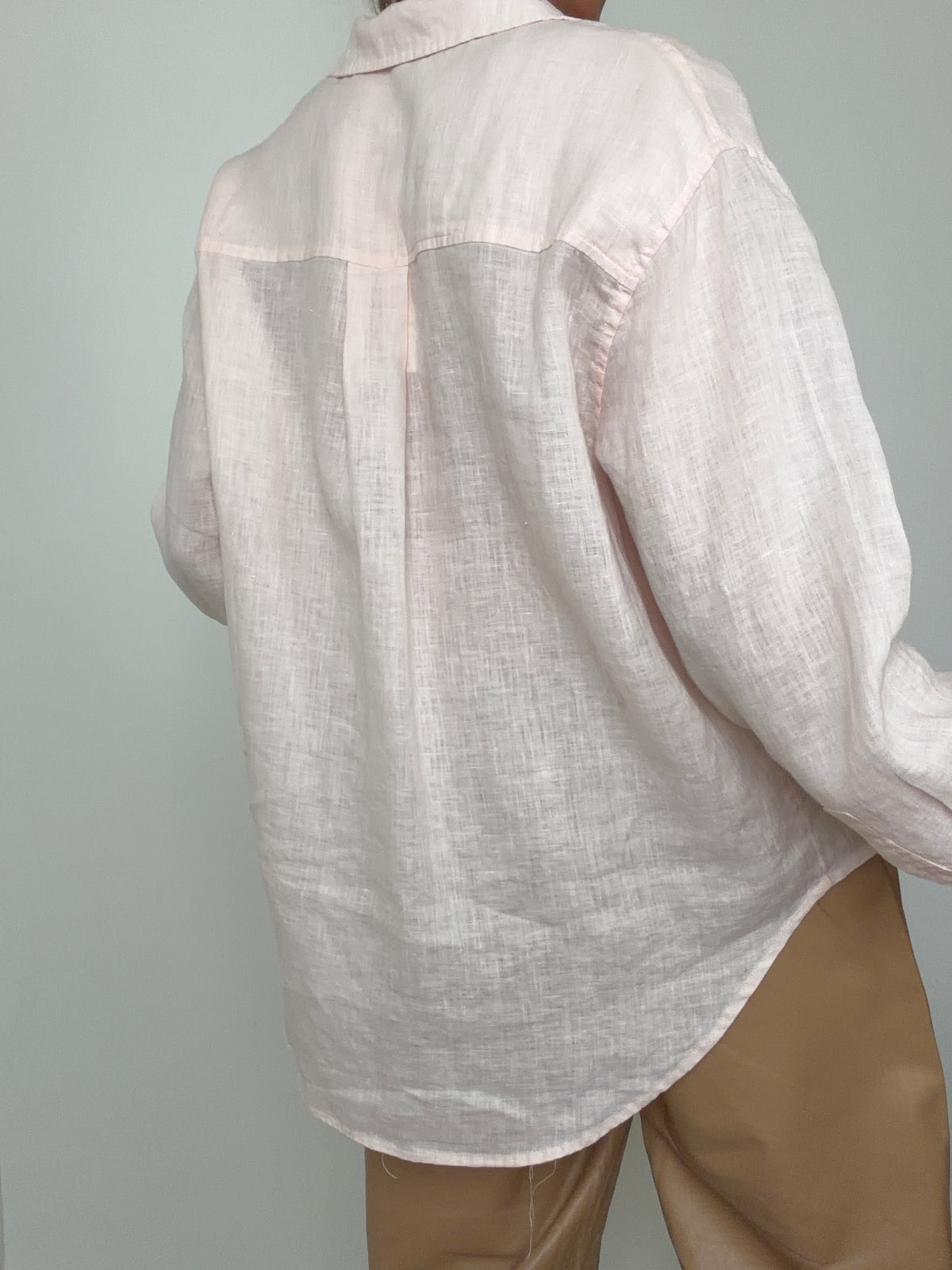 Linen Oversized Shirt Rose Quartz