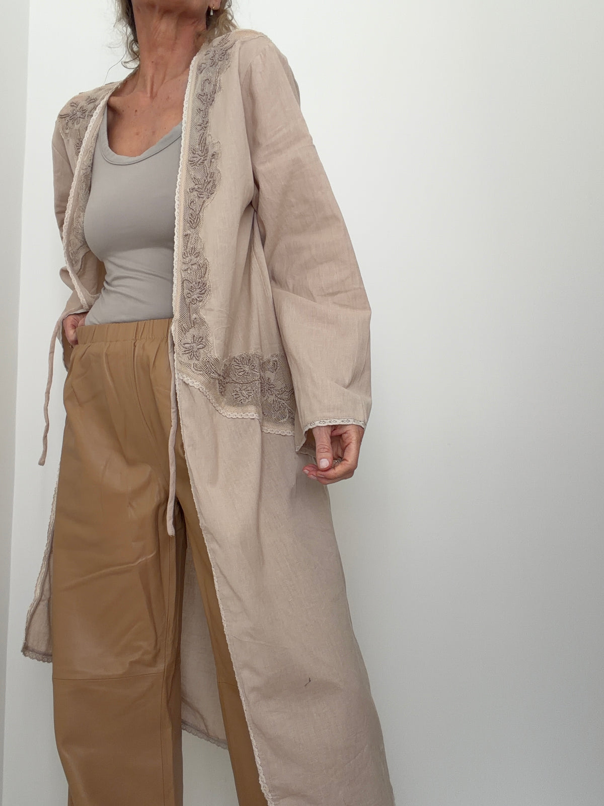 Linen Lace Kimono