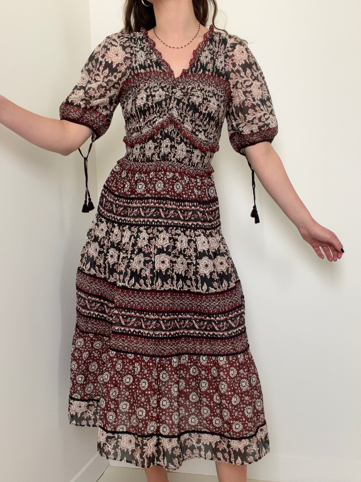 Danae Print Puff Sleeve Dress