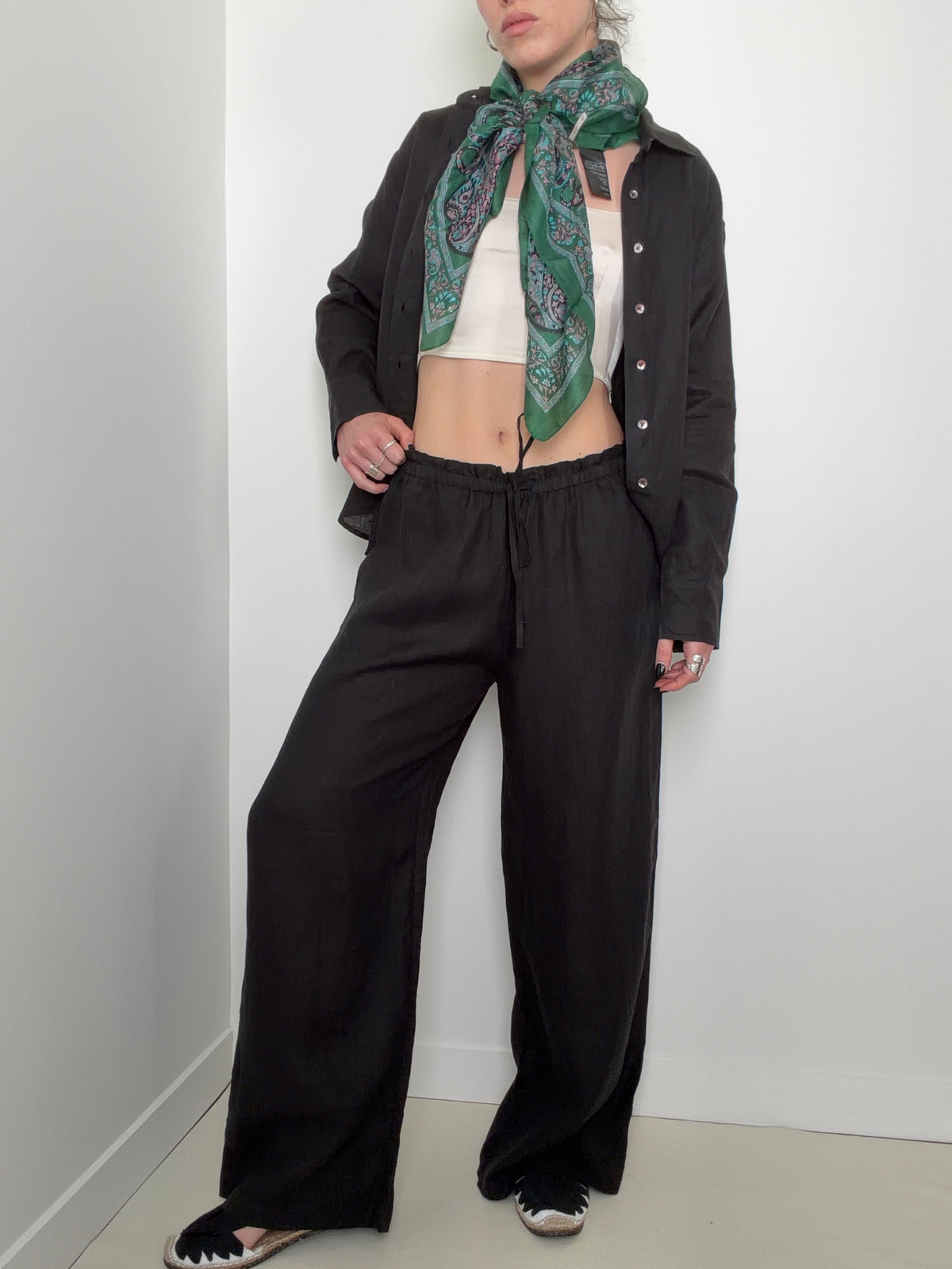 Linen Pant Black